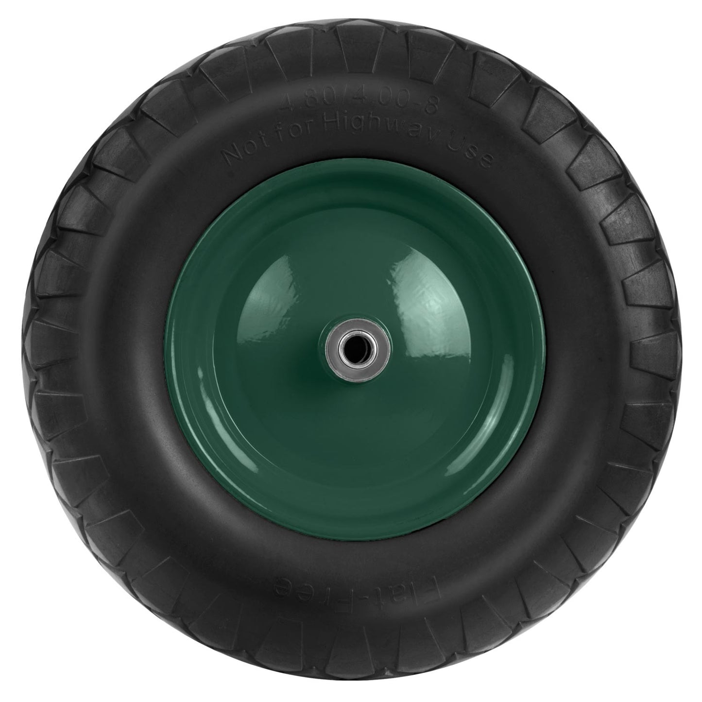 Puncture-free wheelbarrow wheel 4.00-8, black-green, Humberg