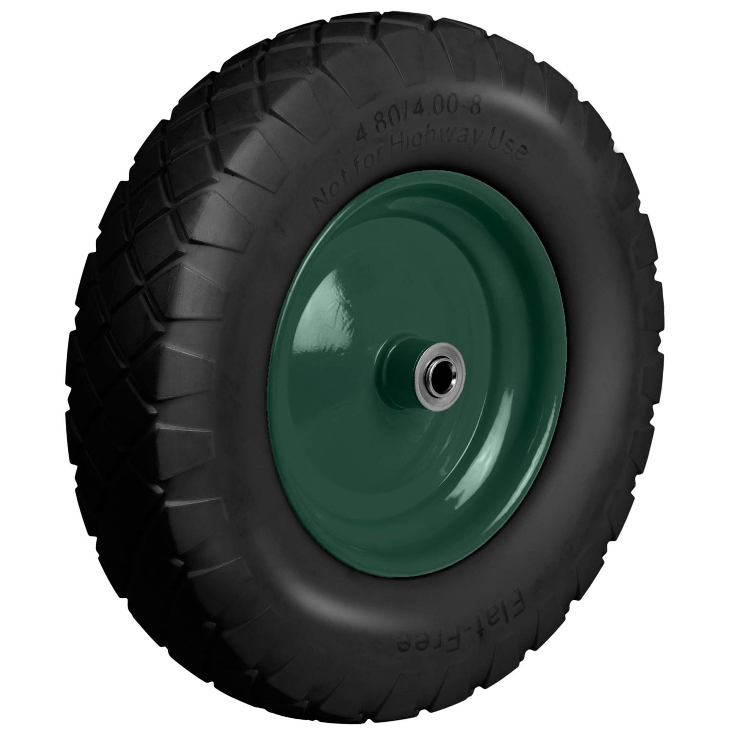 Puncture-free wheelbarrow wheel 4.00-8, black-green, Humberg