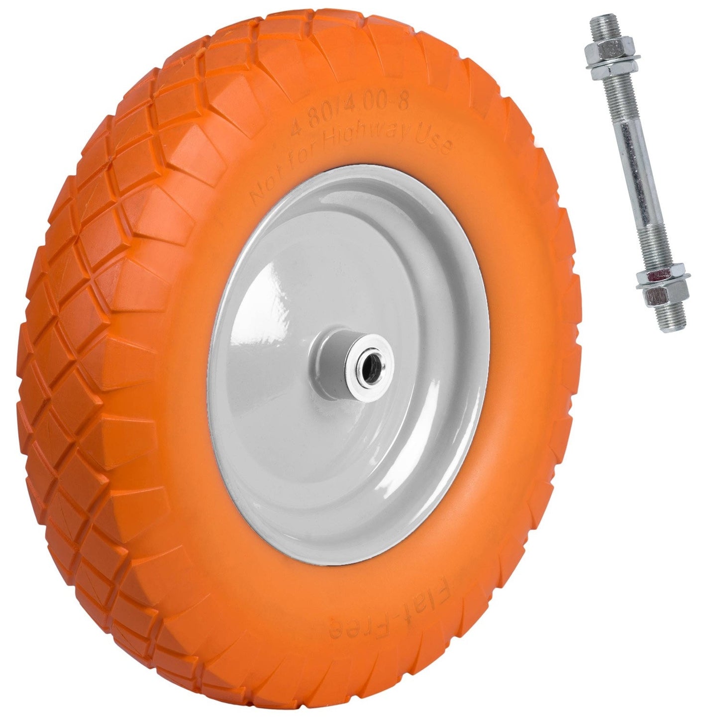 Puncture-free wheelbarrow wheel 4.00-8 orange-white Humberg