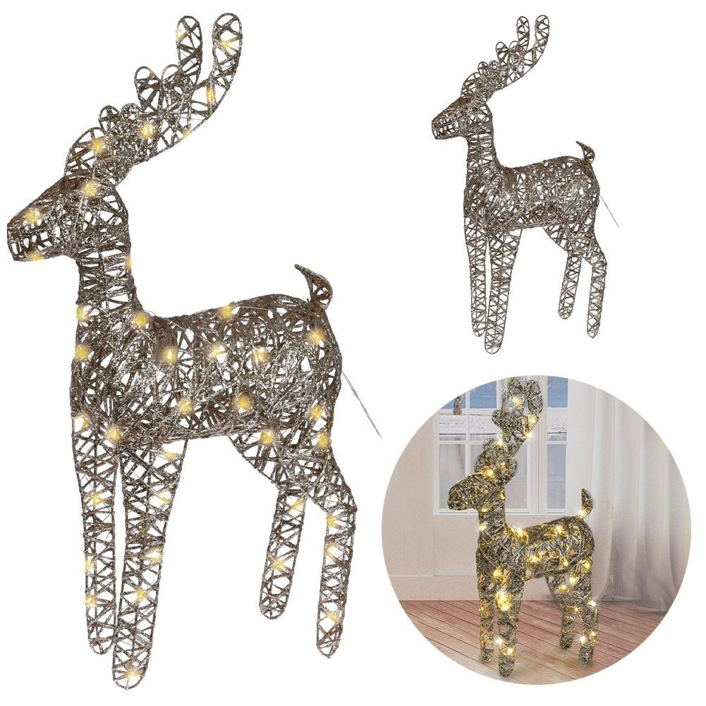 Pure gold with 60 LED lights and golden glitter for Christmas