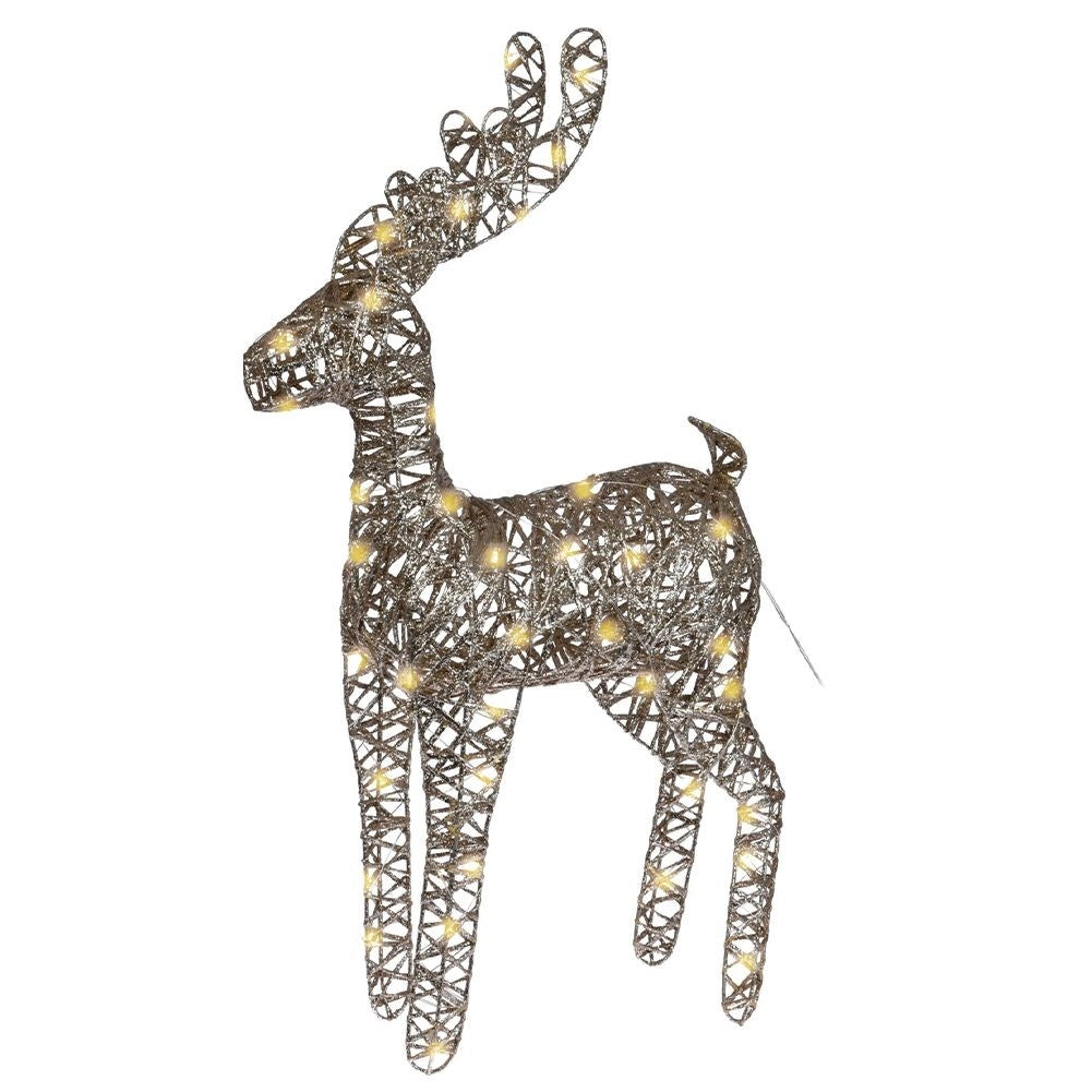 Pure gold with 60 LED lights and golden glitter for Christmas