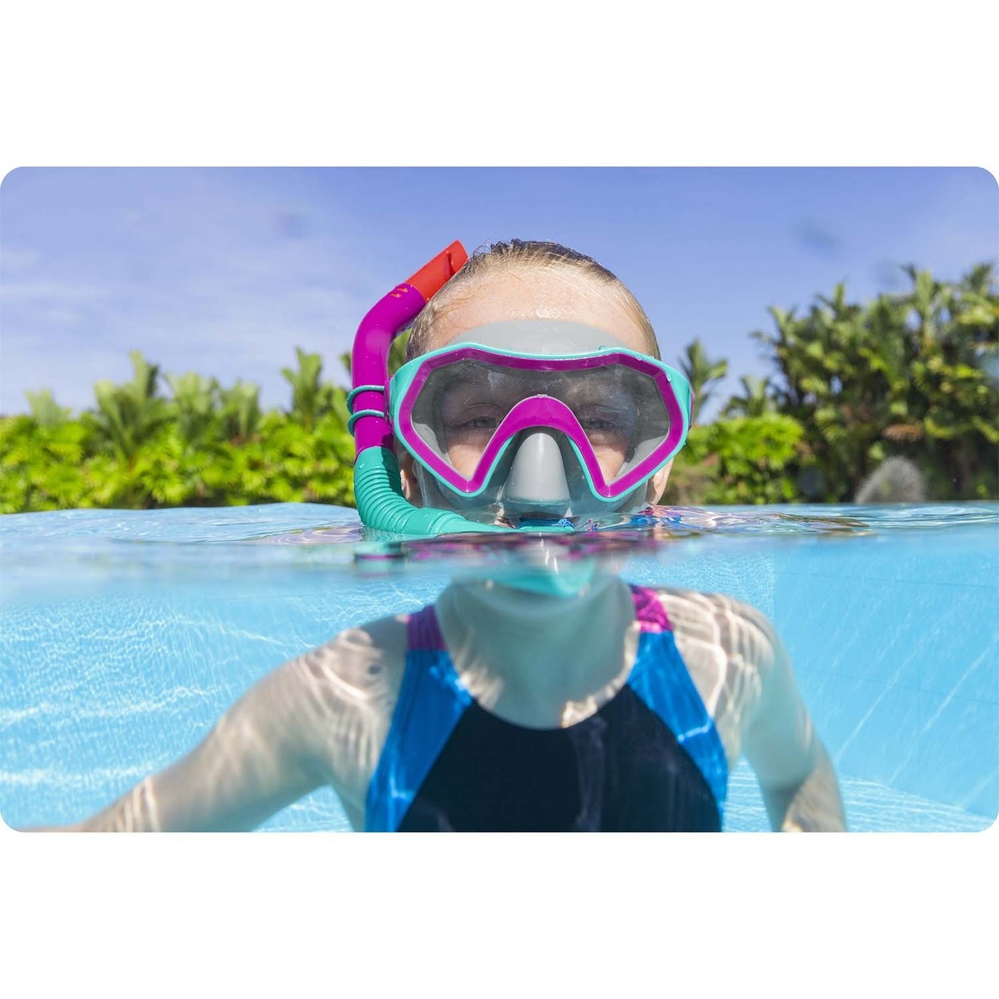 Purple and turquoise Bestway 24025 diving set