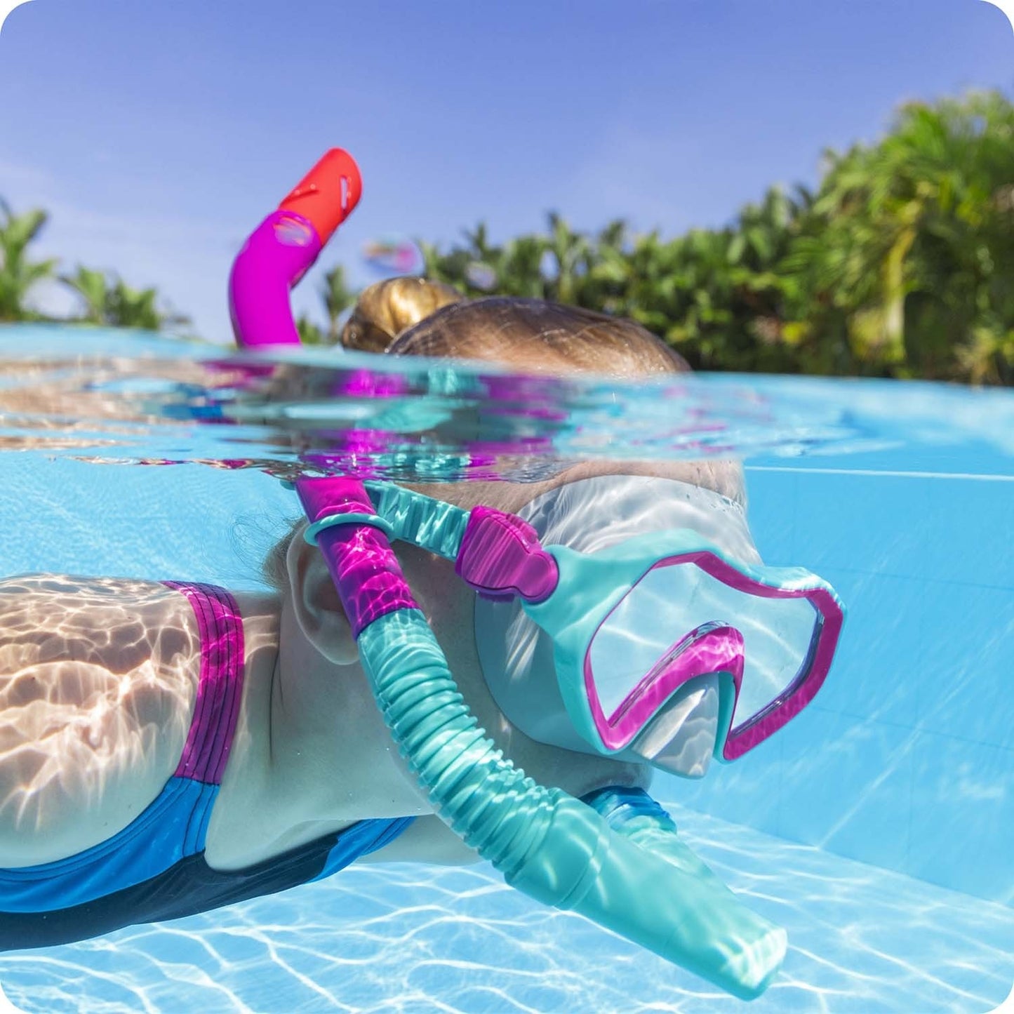 Purple and turquoise Bestway 24025 diving set