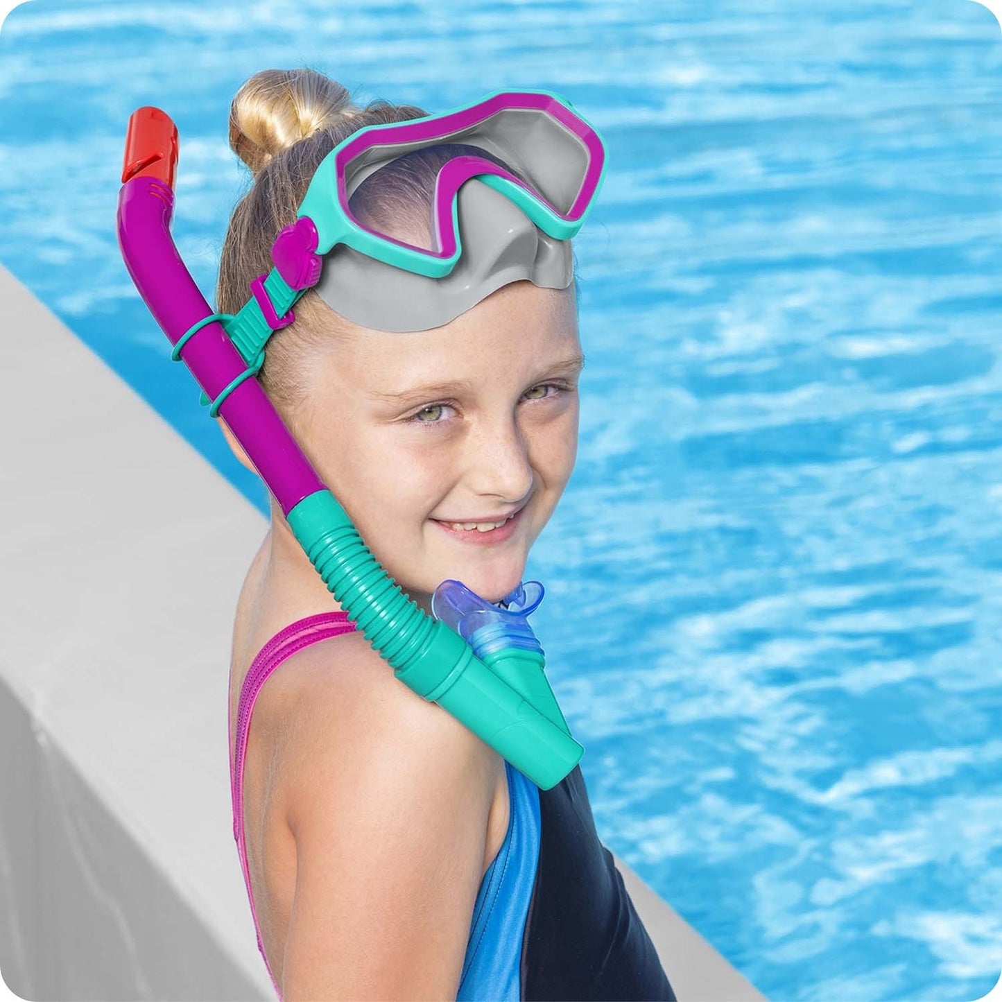 Purple and turquoise Bestway 24025 diving set