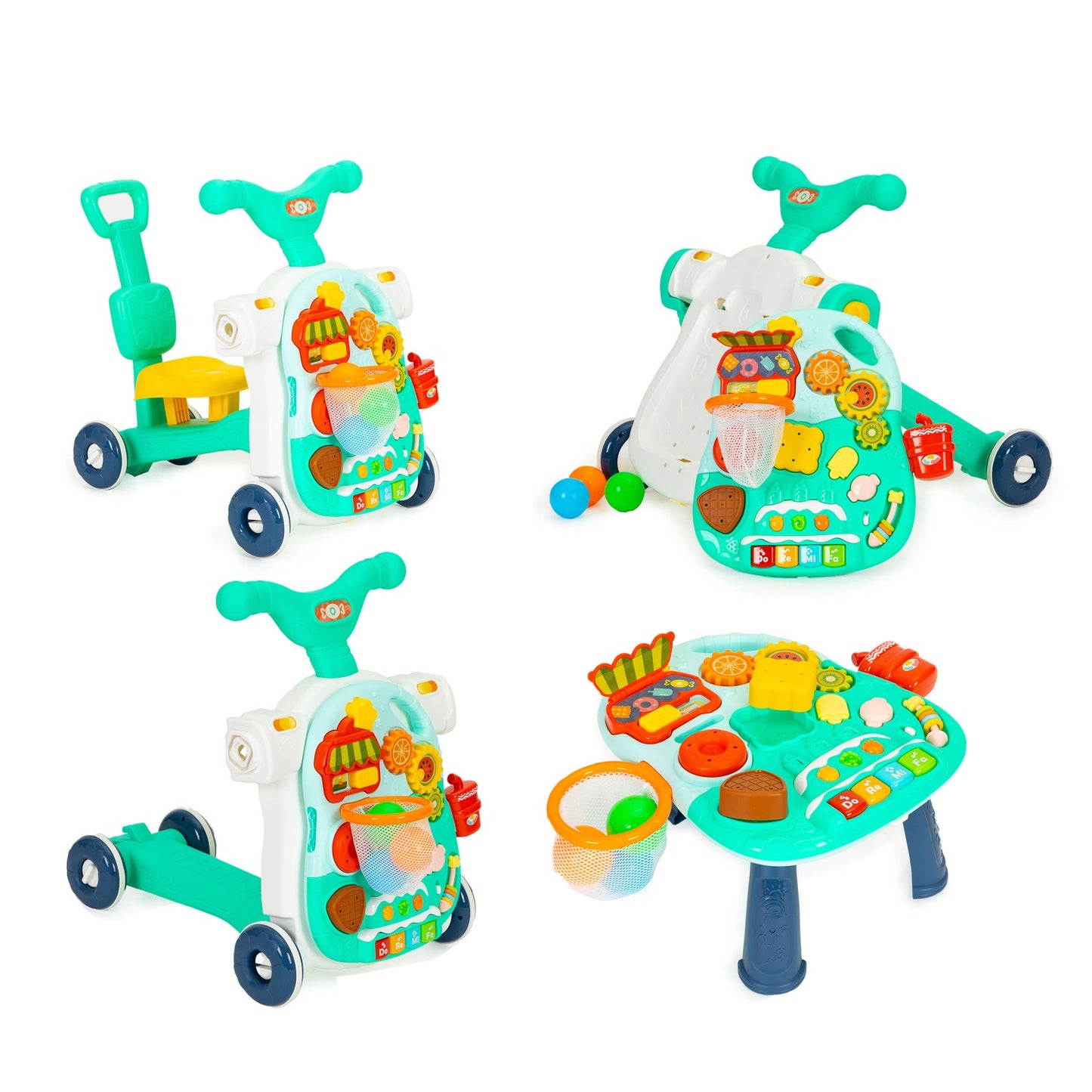 Push bike, scooter, interactive educational table 4in1 for children