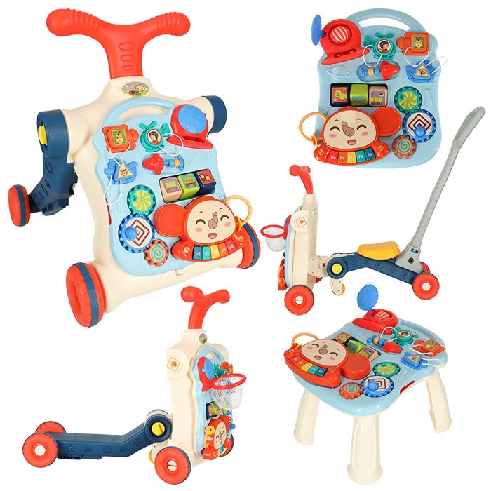 Pushchair walker ride-on interactive table 5in1
