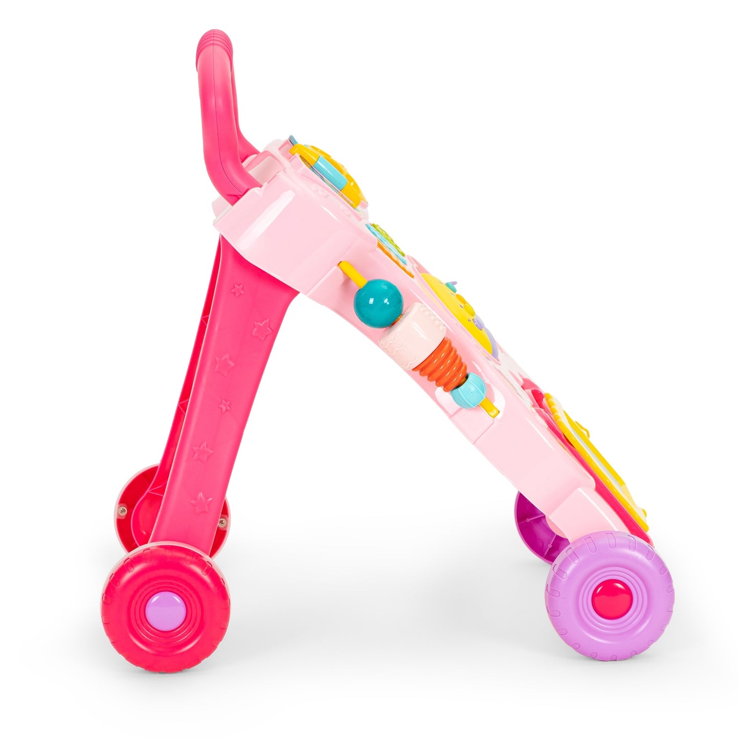 Pusher walker for children, an interactive ride-on with description and sounds
