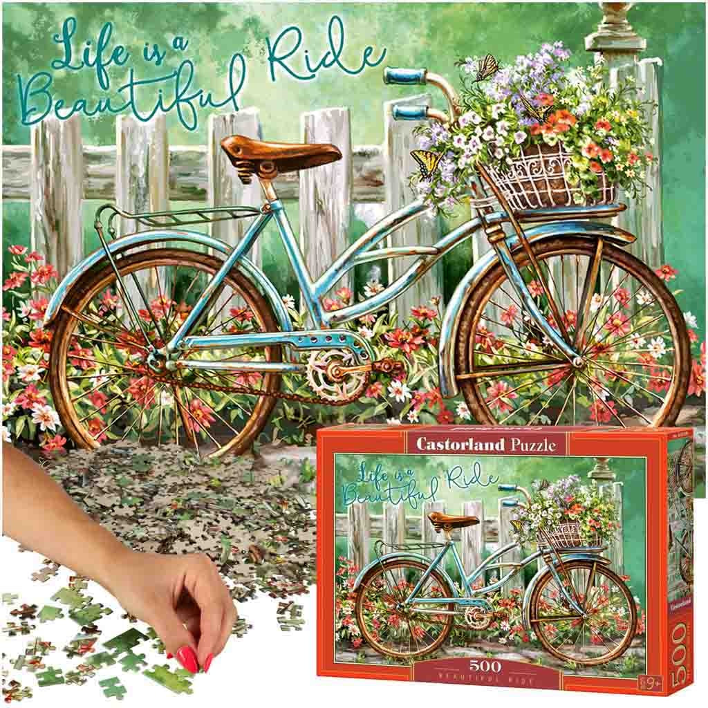 Puzzle CASTORLAND 500el. Krásná jízda - jízda na kole