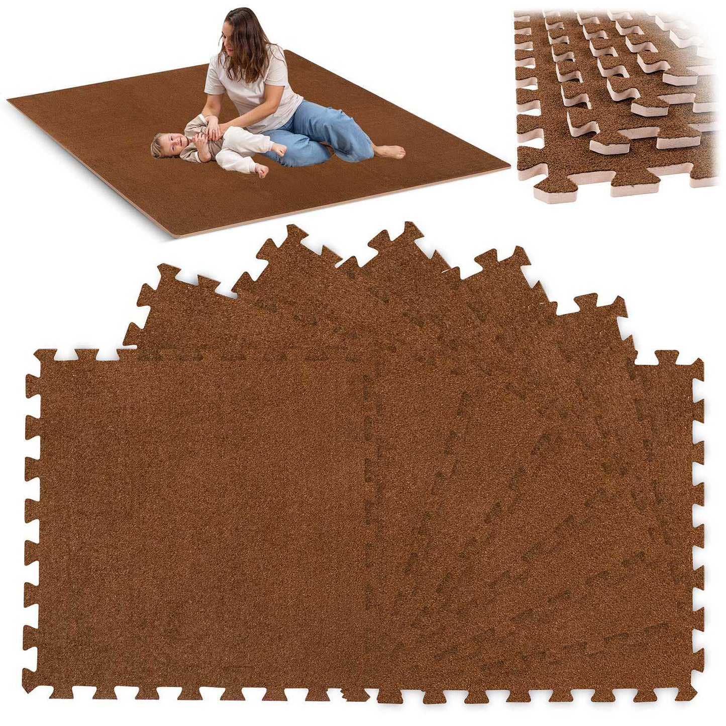 Puzzle mat in Foam 180 x 120 cm Massido 6 pcs