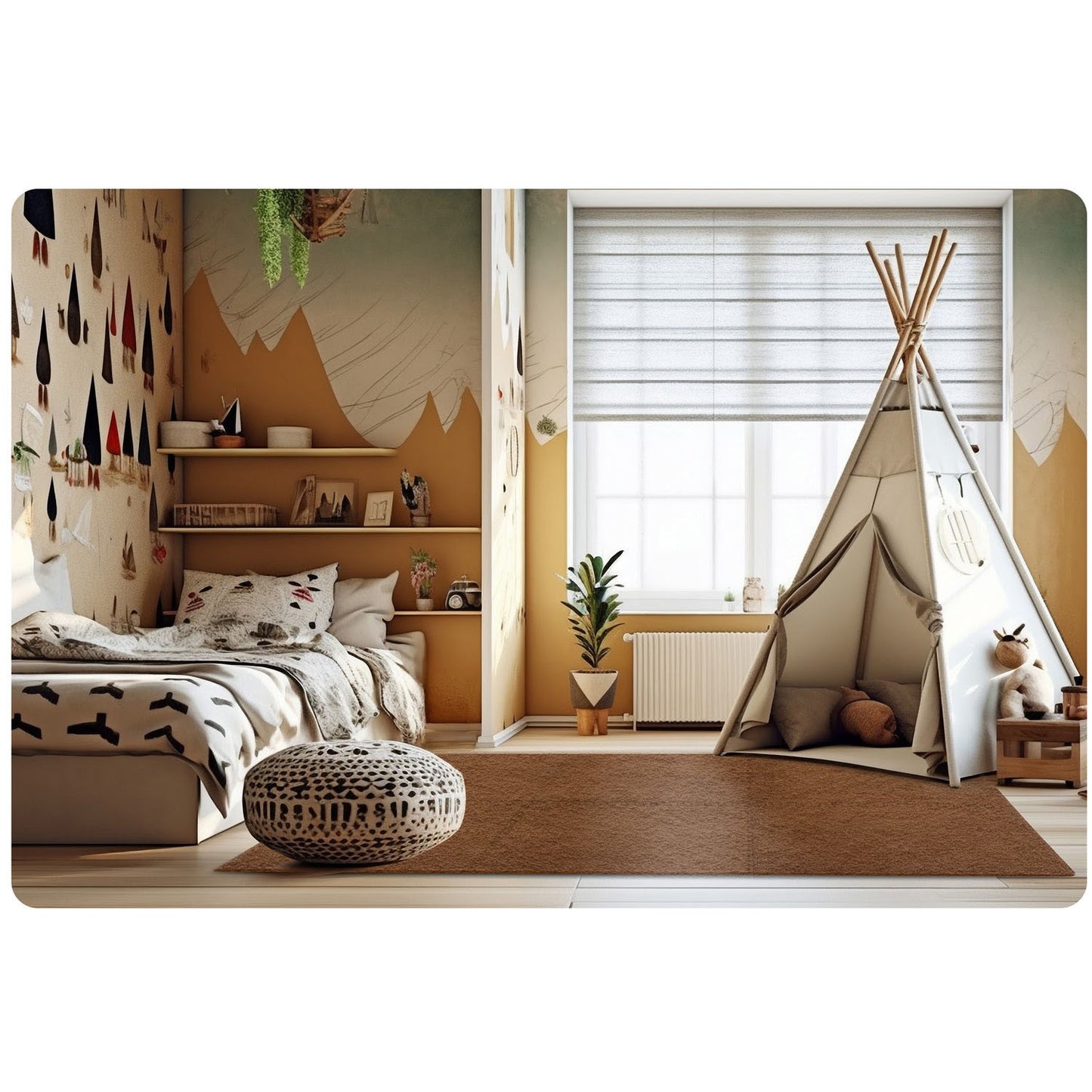 Puzzle mat in Foam 180 x 120 cm Massido 6 pcs