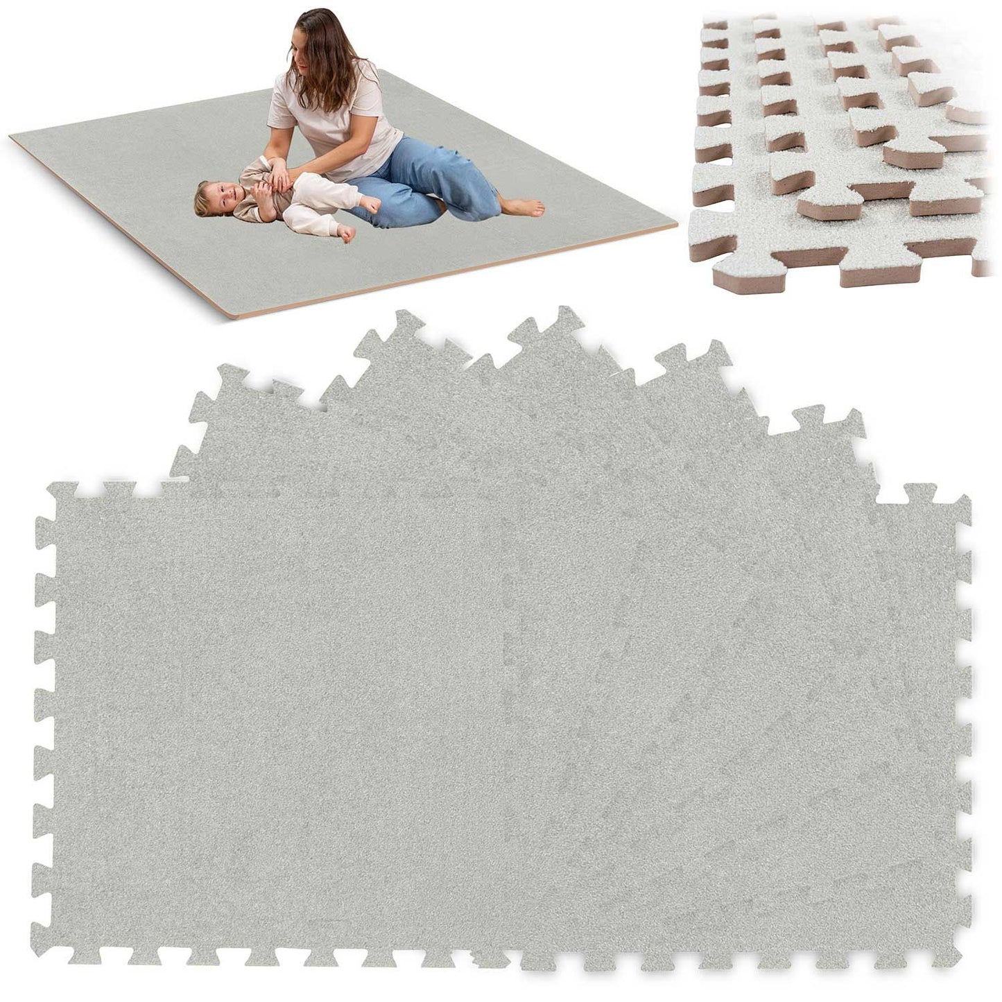 Puzzle mat in foam 180 x 120 cm Massido, 6 parts