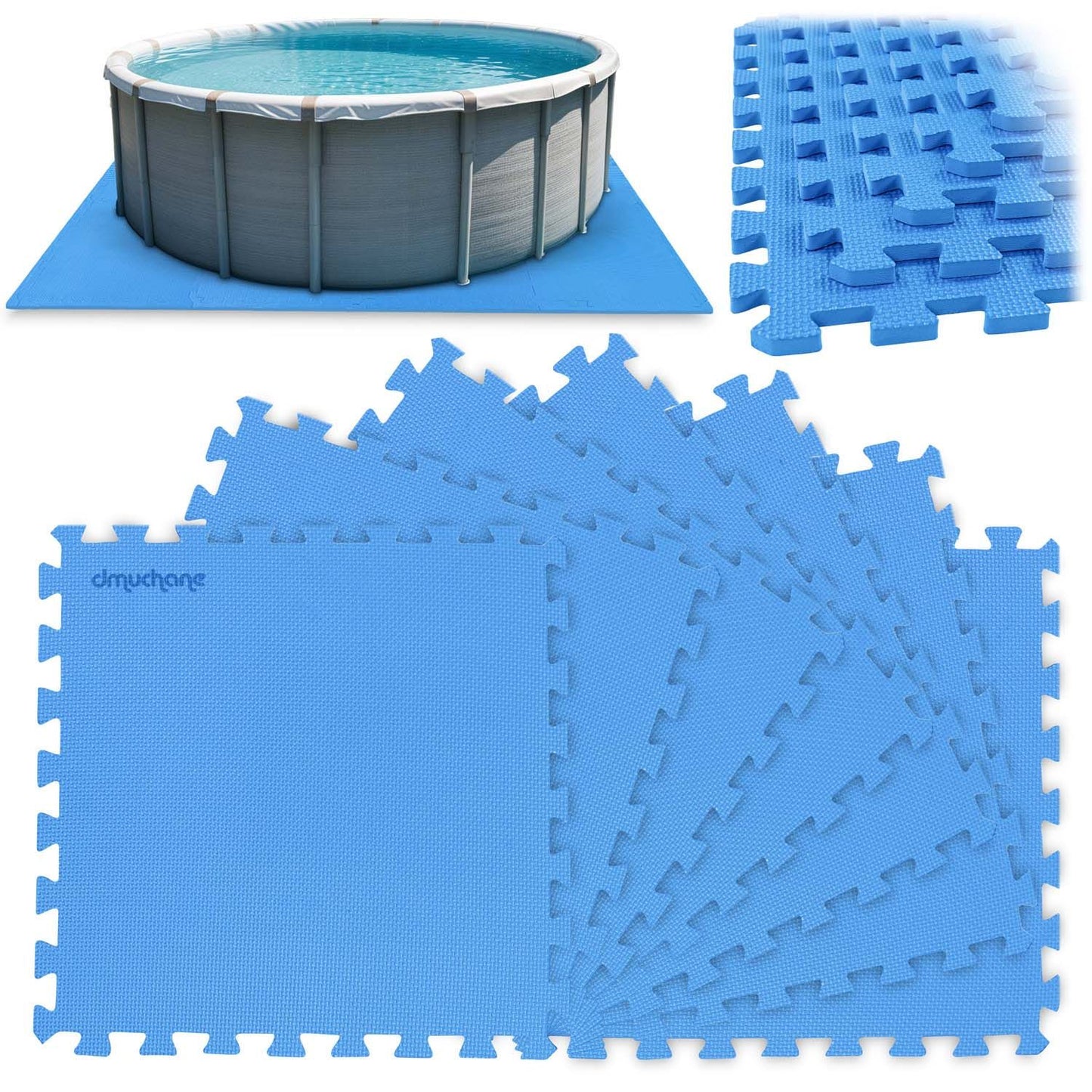 Puzzle mat in foam for the base, 50 x 50 cm, 8 pcs