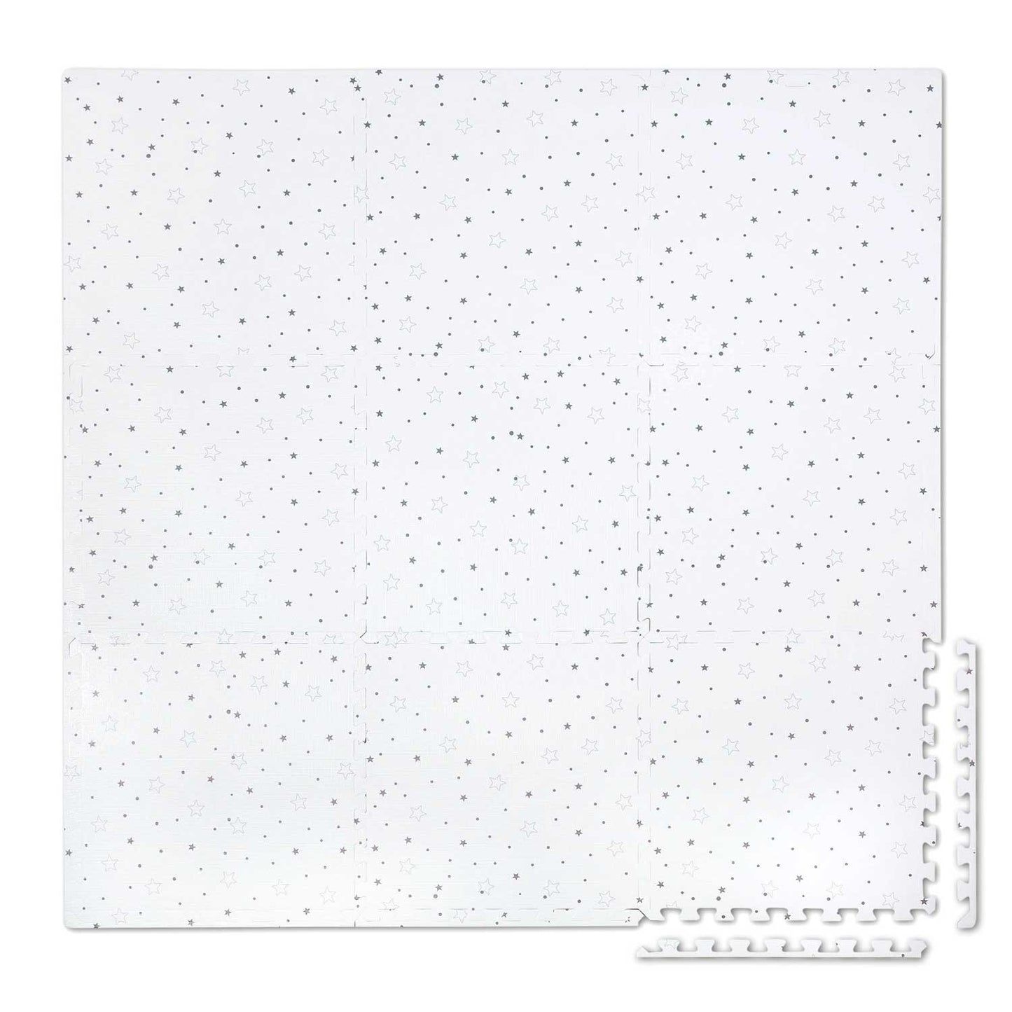Puzzle mat with star pattern 50 x 50 cm (9 parts)