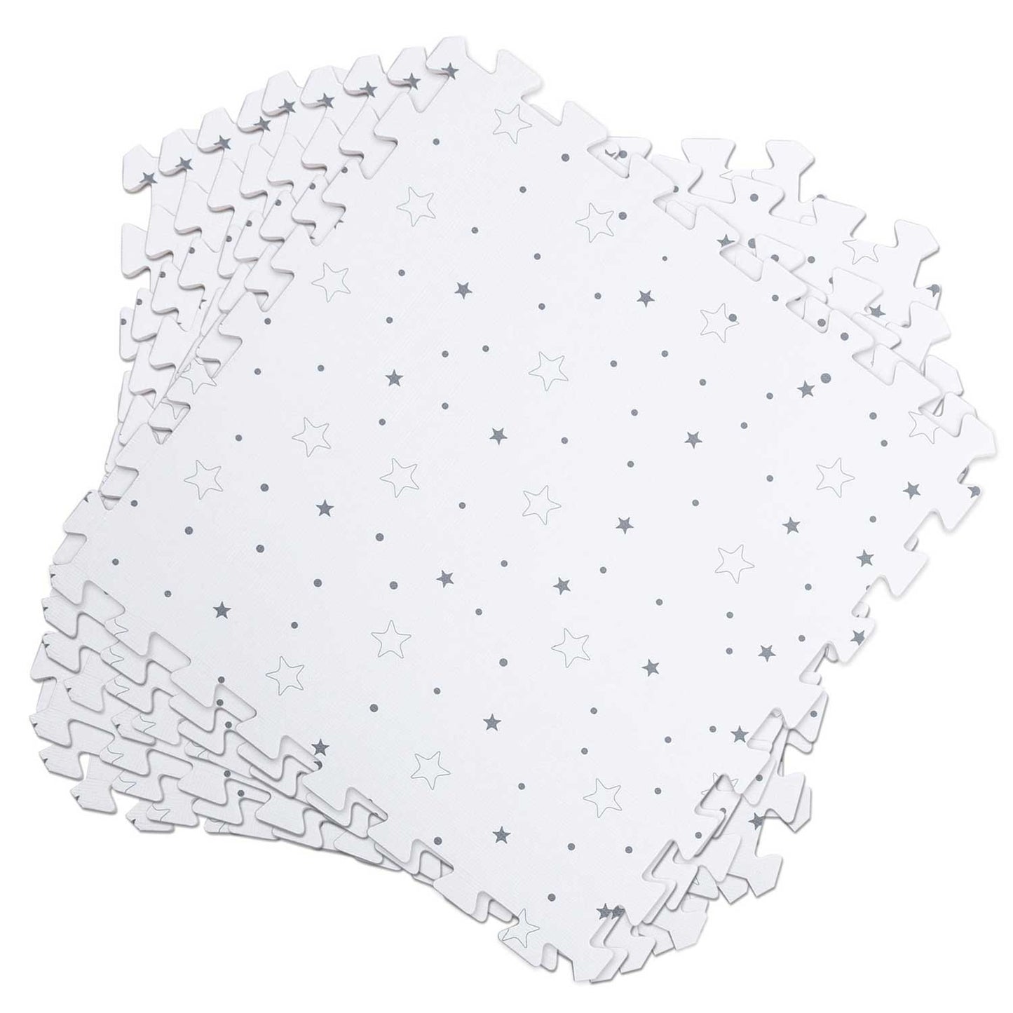 Puzzle mat with star pattern 50 x 50 cm (9 parts)