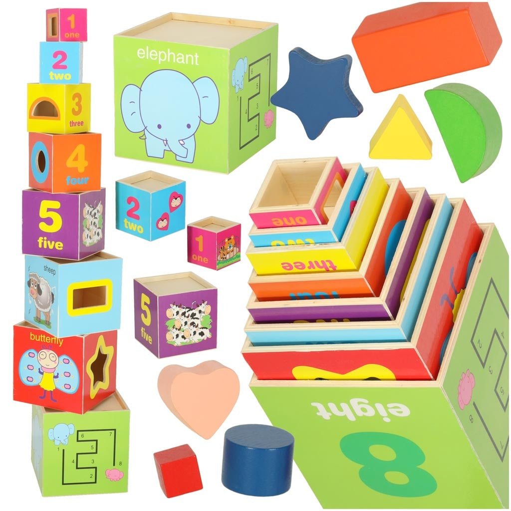 Pyramid puzzle learning to count animals XXL