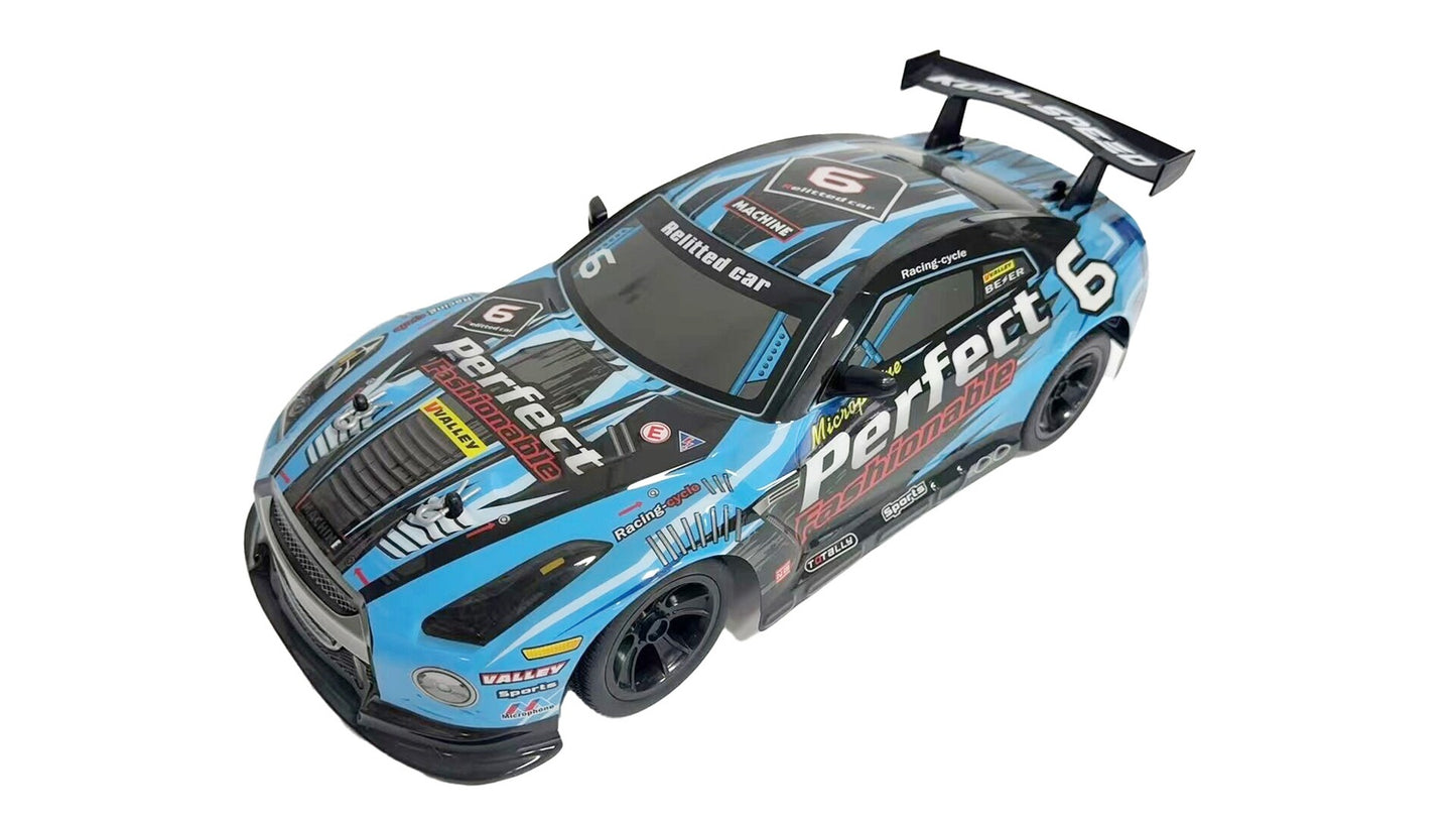 RC Street Car 1:10 Scale, Blue, 8 km/h Speed
