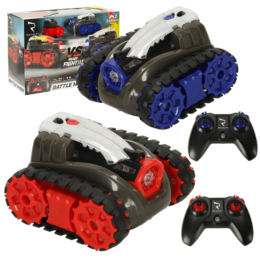 RC Revolt BATTLE remote control car battle mode sound lights 2pak