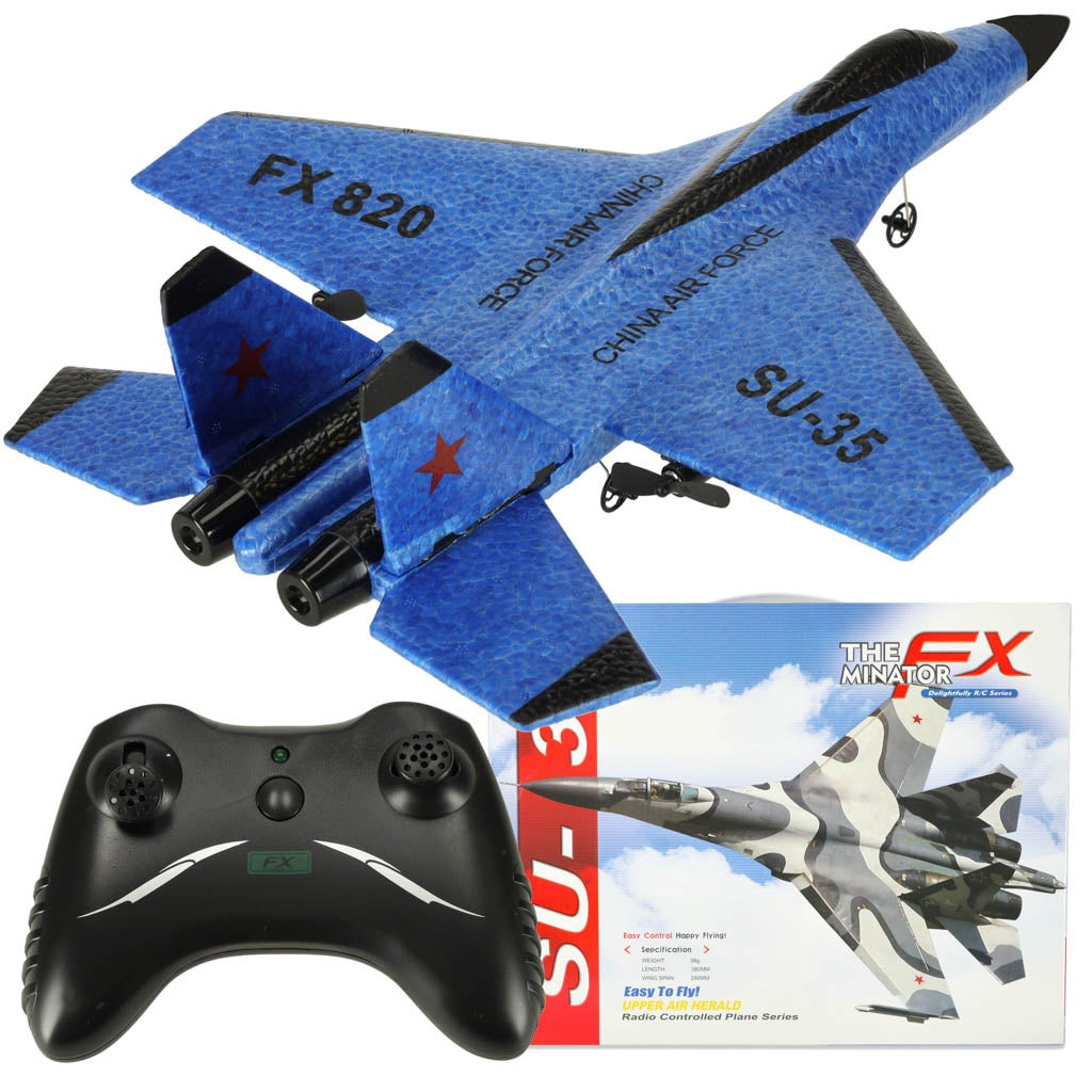 RC SU-35 jet aircraft FX820 blue