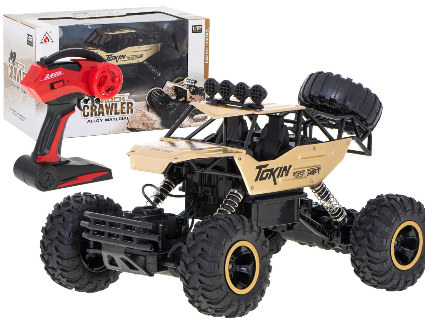 RC car Rock Crawler 1:12 4WD METAL gold