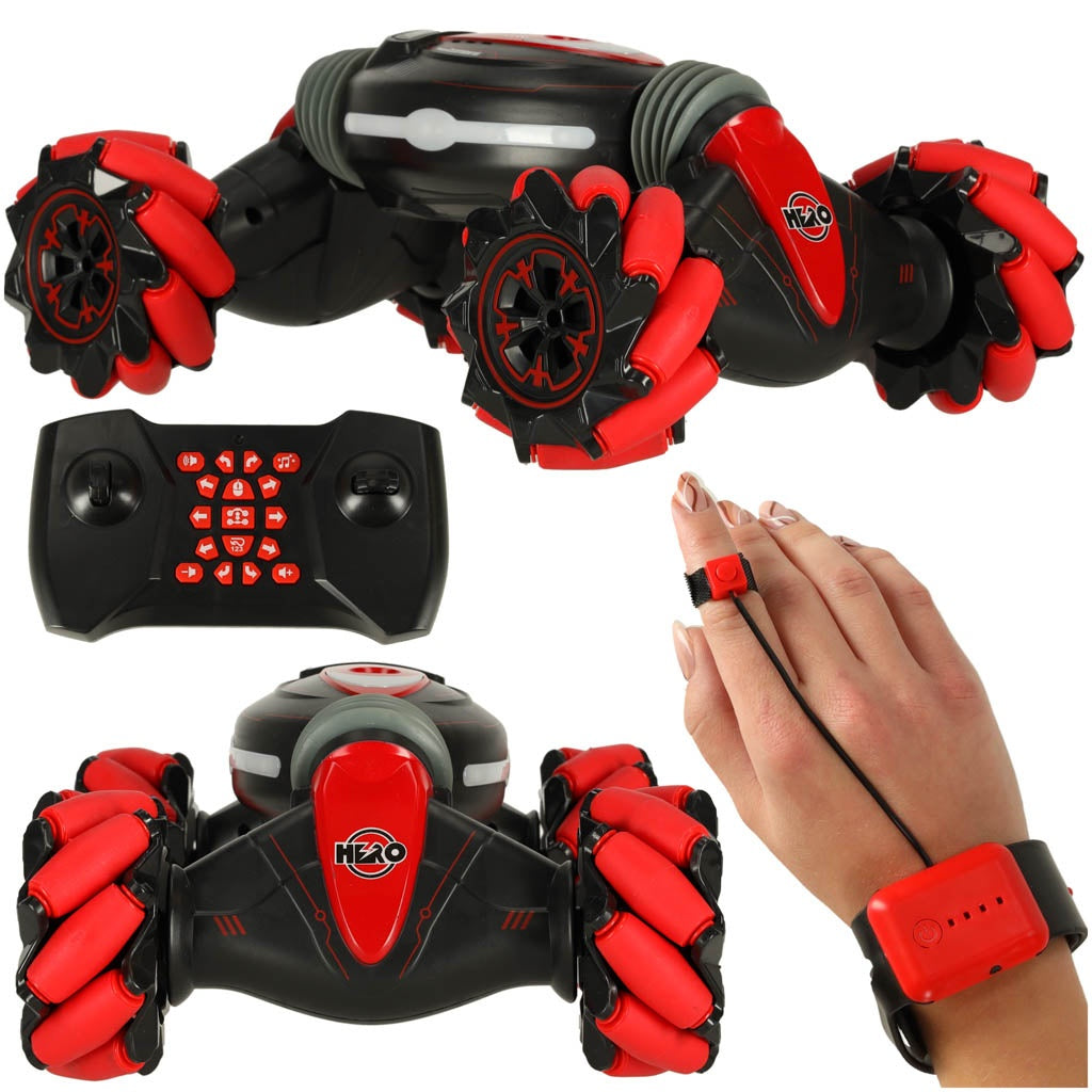 RC car Stunts dancing stunt 360 red