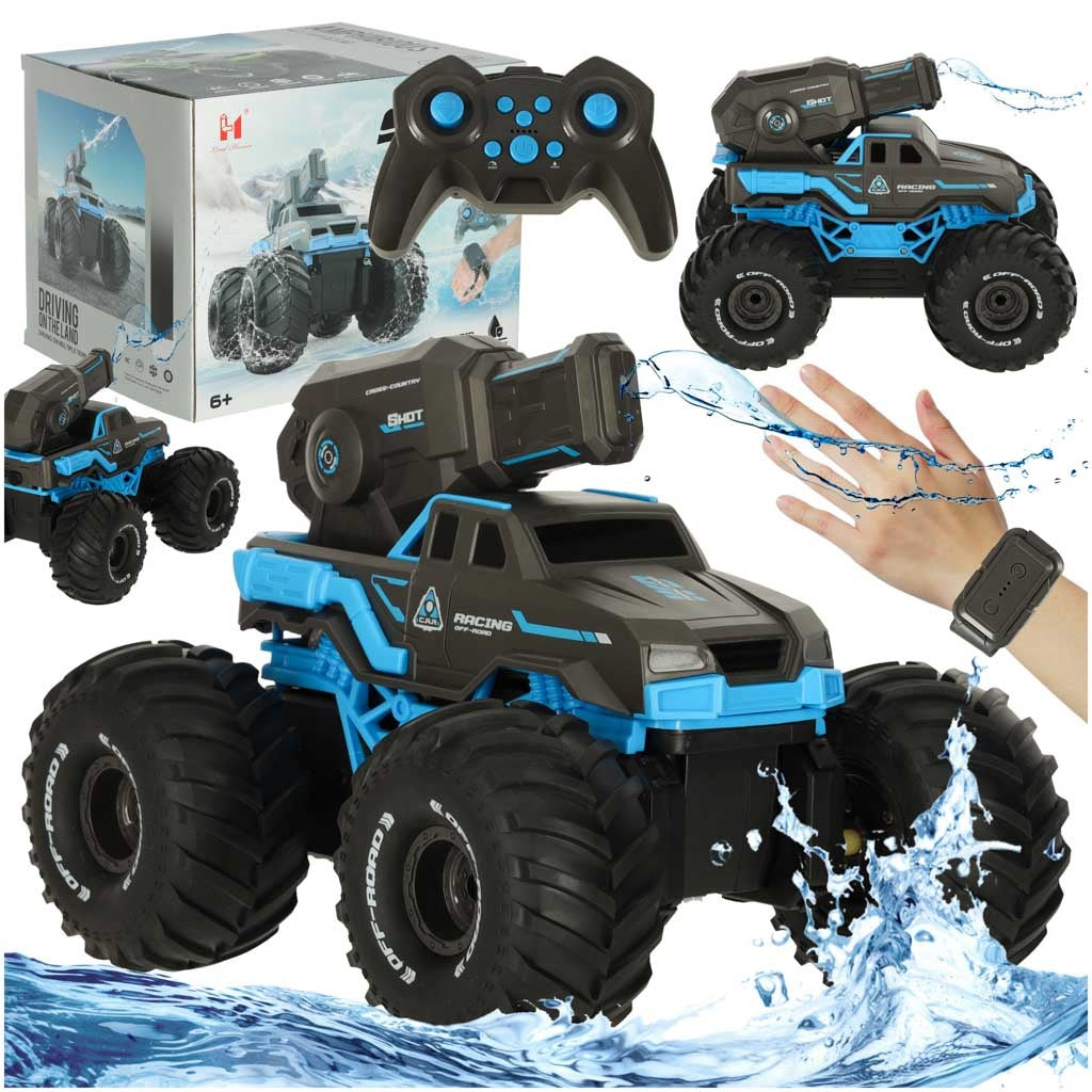 RC car driving on water waterproof blue