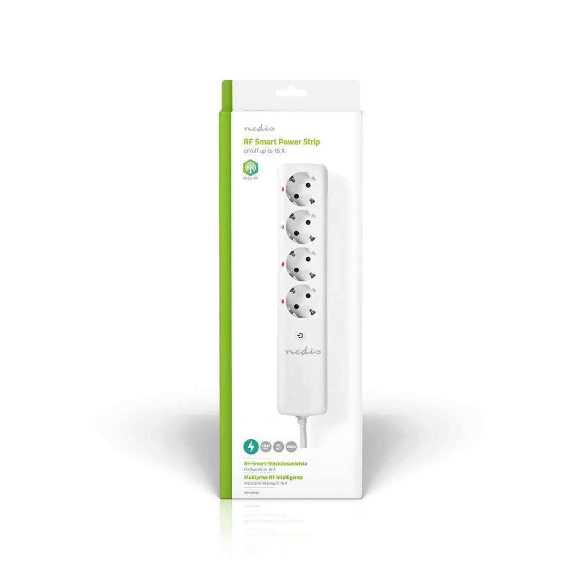 RF Plug | 433 MHz | 3680 W | Earthed plug / Type F (CEE 7/7) | White