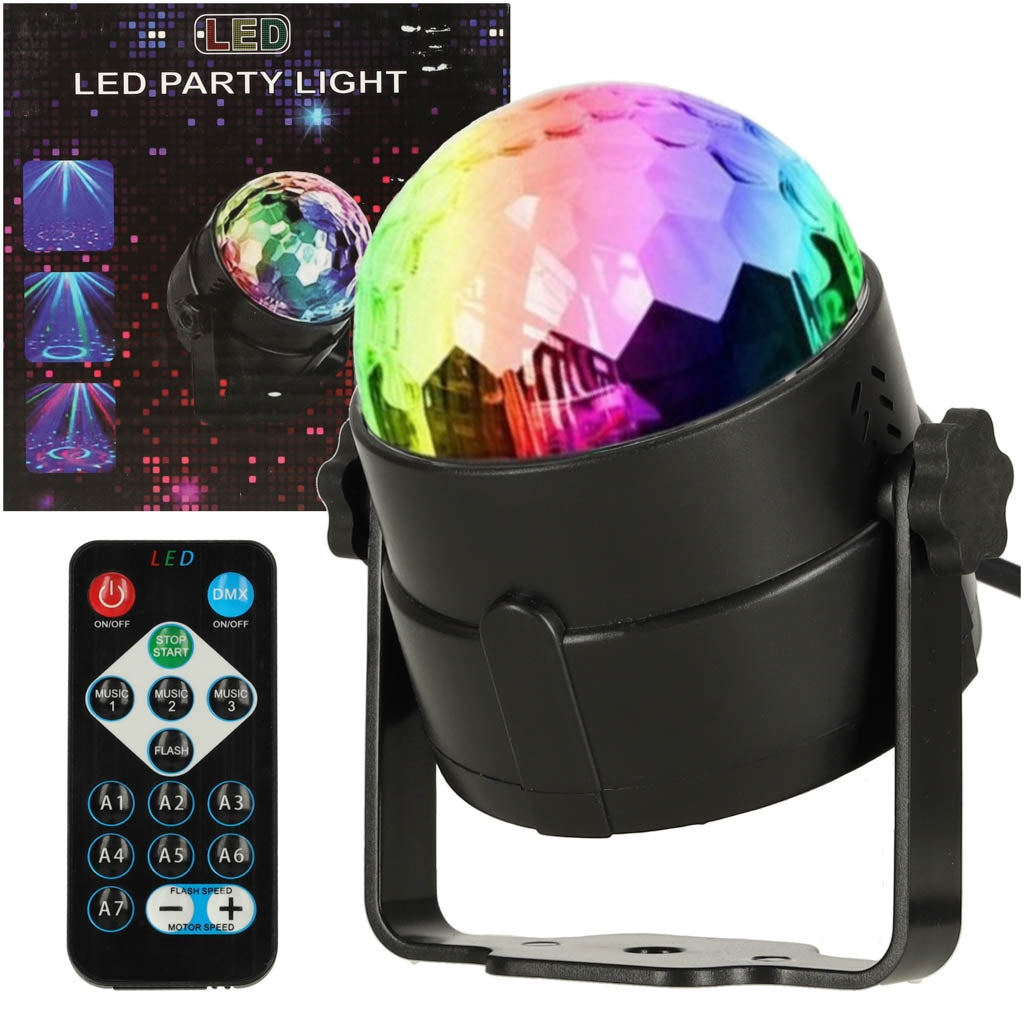 RGB LED disco ball projector + remote control