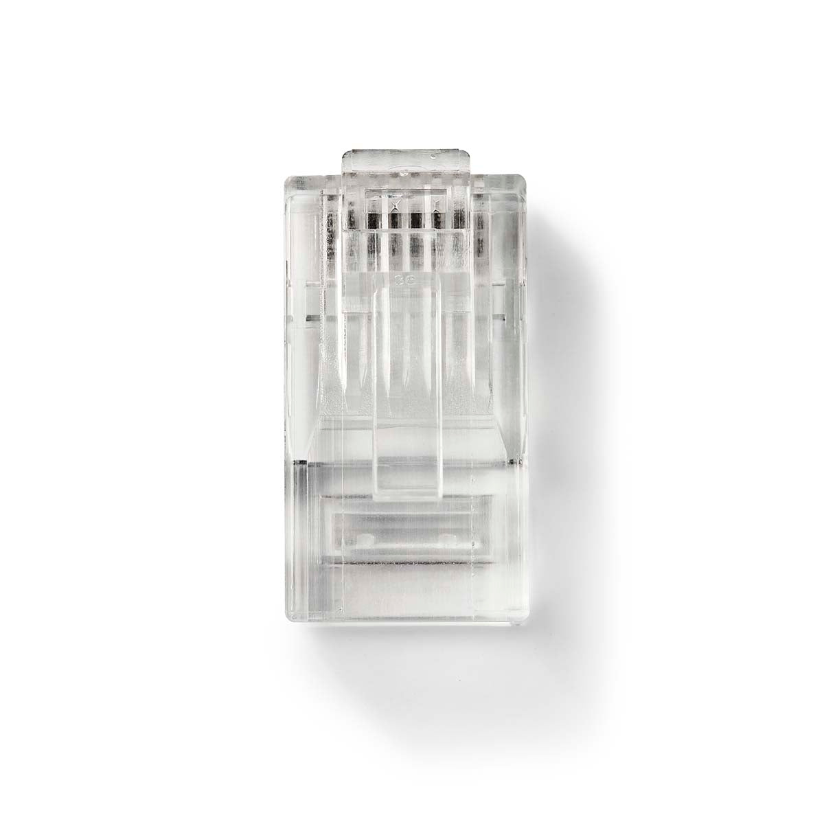 RJ45 connector | Male | Solid UTP CAT6 | Straight | Gold Plated | 10 pieces. | PVC | Transparent | Box