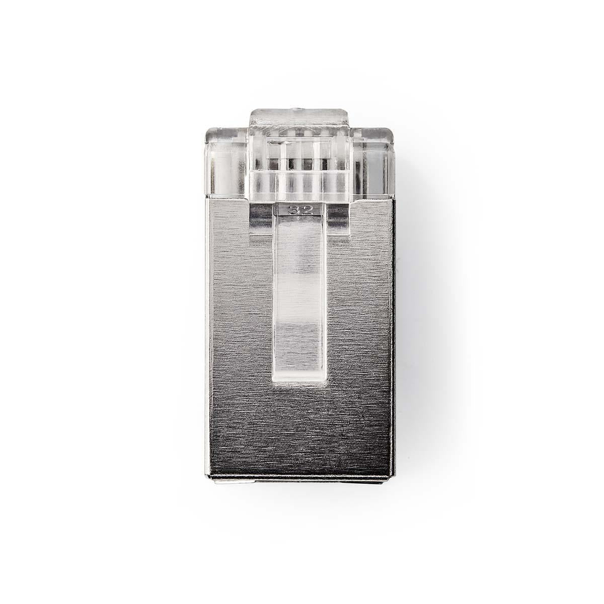 RJ45 connector | Male | Solid UTP CAT6 | Straight | Gold Plated | 10 pieces. | PVC | Transparent | Plastic bag