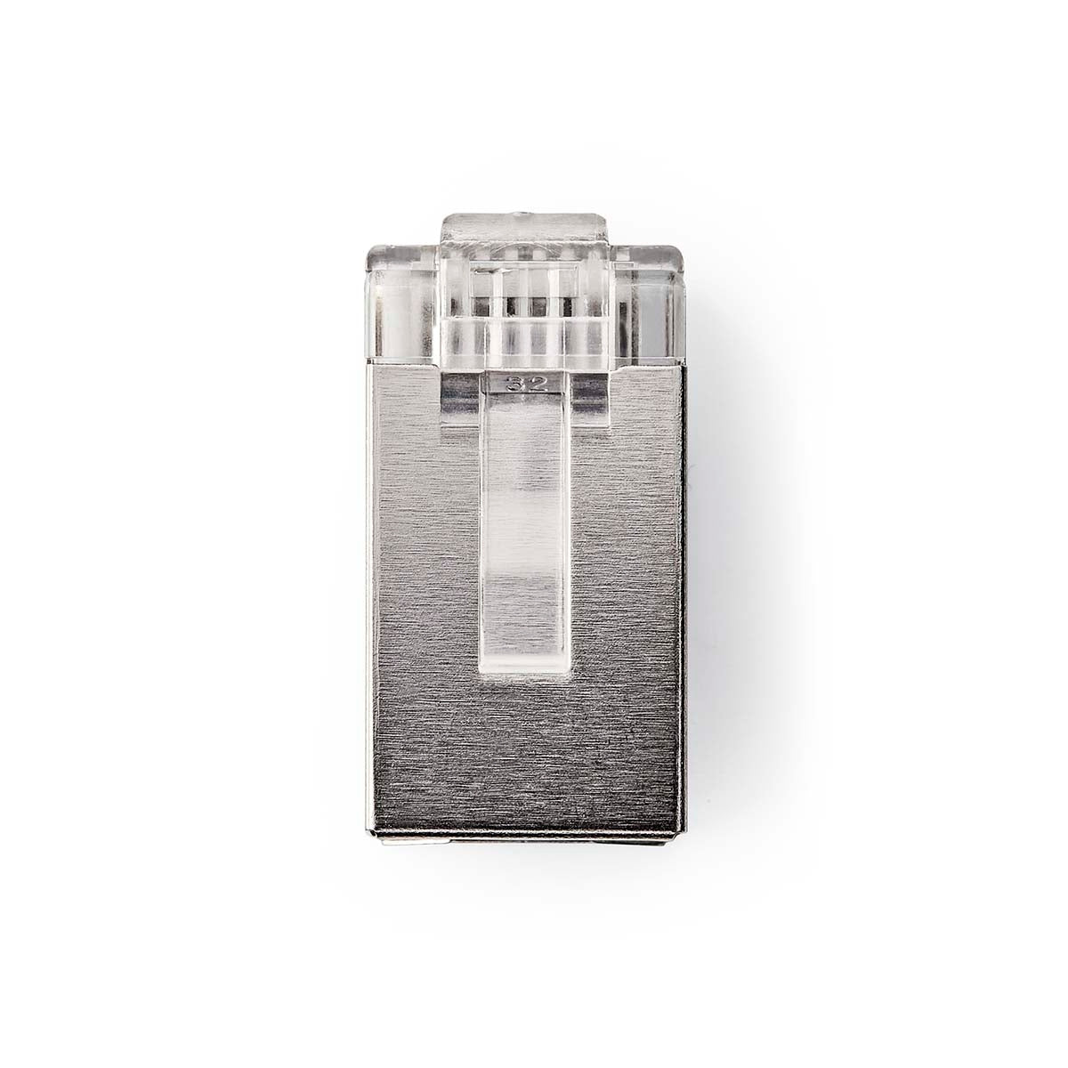 RJ45 connector | Male | Stranded STP CAT5 | Straight | Gold Plated | 10 pieces. | PVC | Transparent | Box