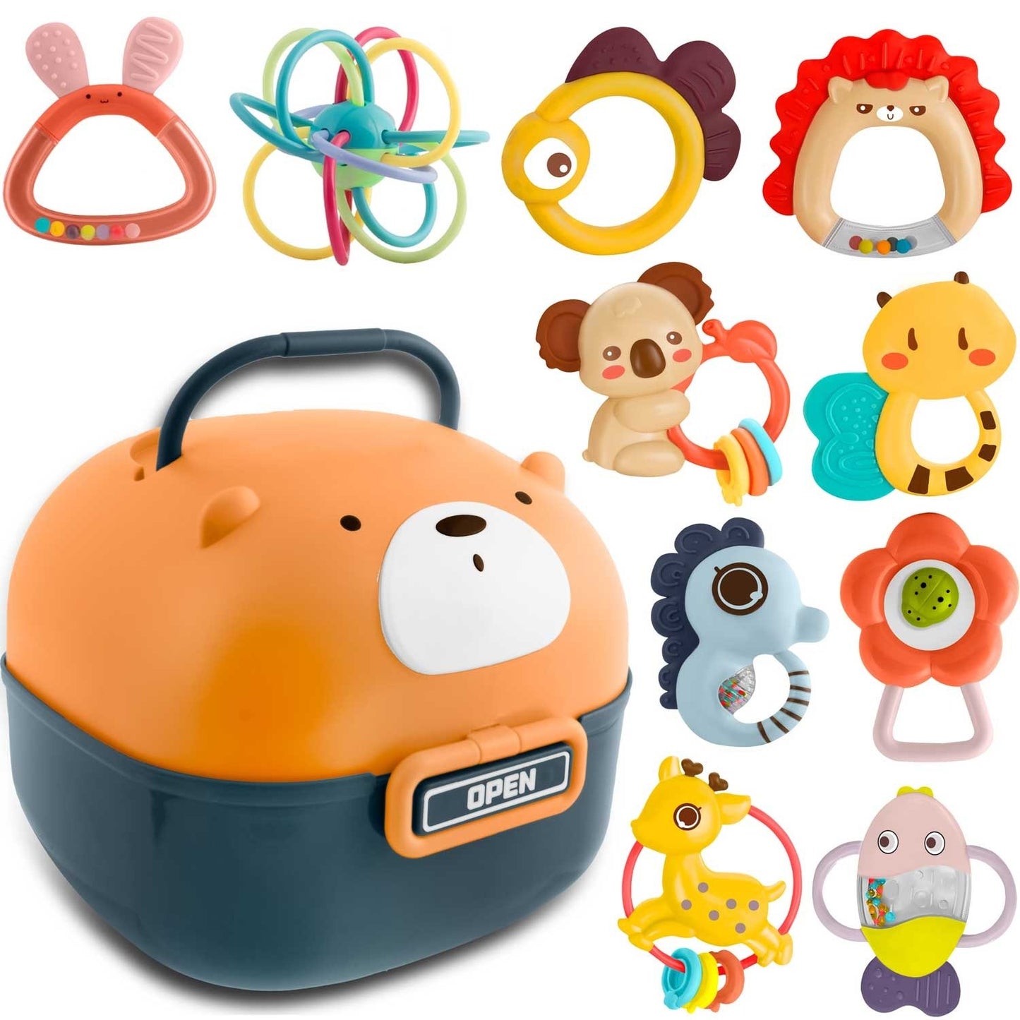 RK-738 Ricokids rattles in a box - 10 pieces