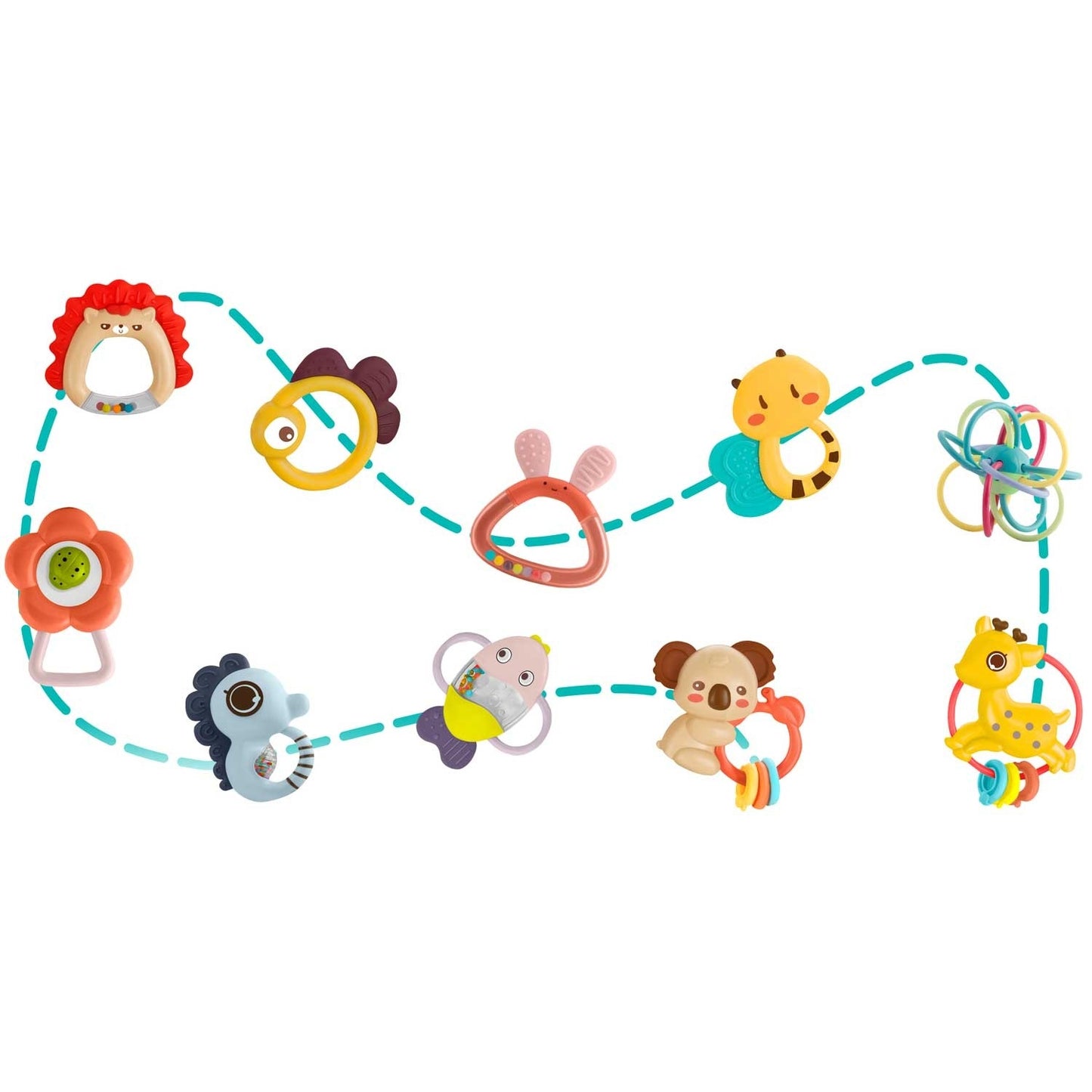 RK-738 Ricokids rattles in a box - 10 pieces