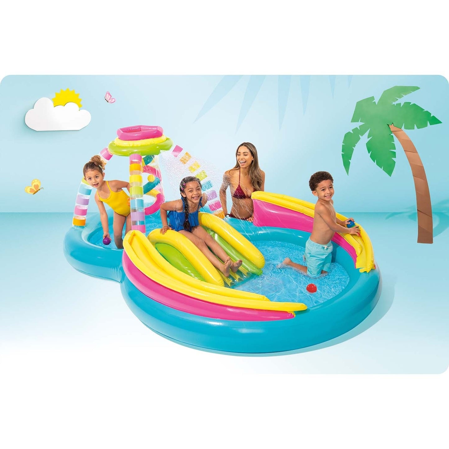 Rainbow Intex 56137 inflatable playground