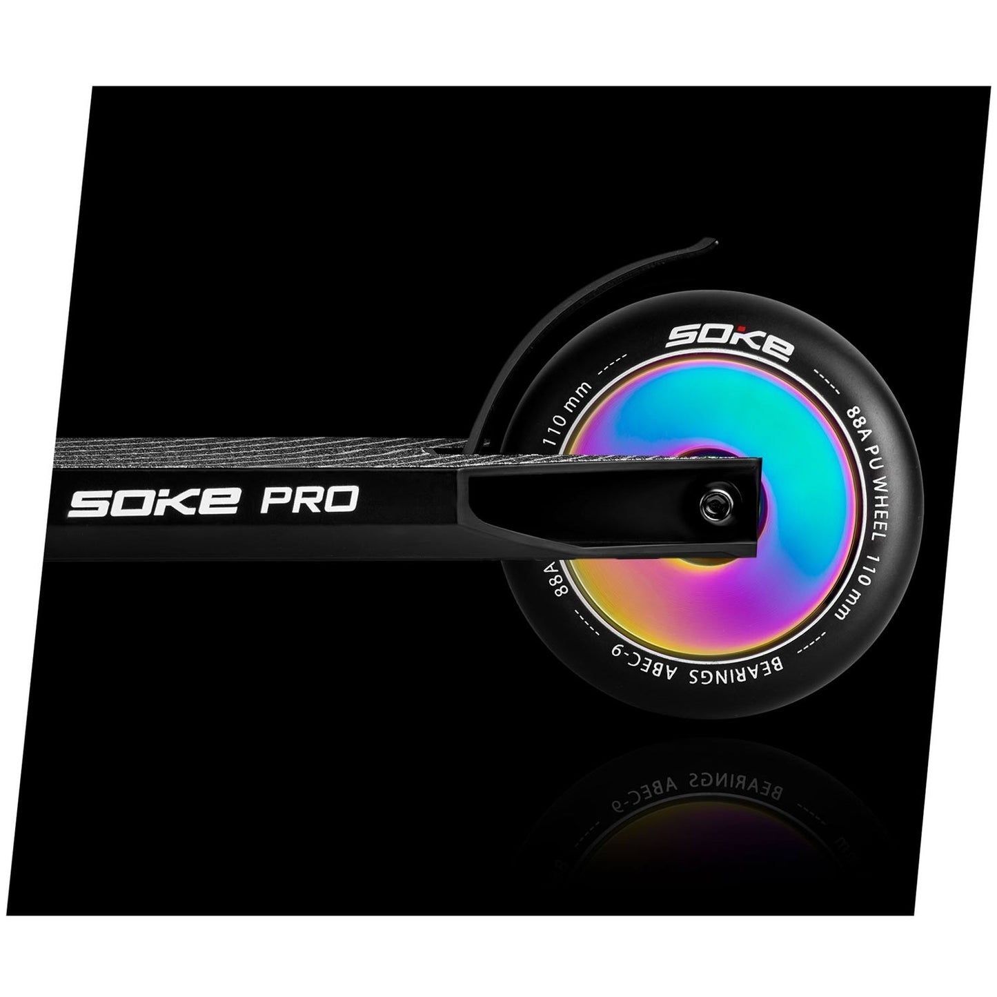 Rainbow colored 110 mm Full Scooter wheels, 2-pack