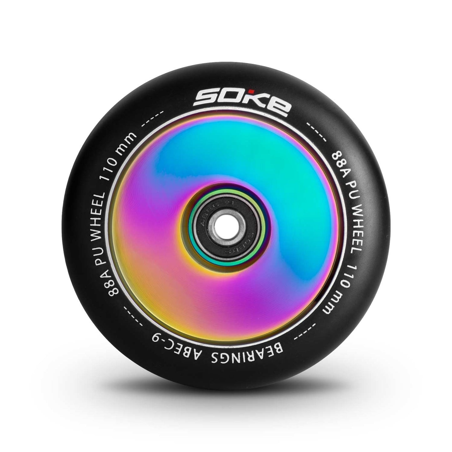 Rainbow colored 110 mm Full Scooter wheels, 2-pack