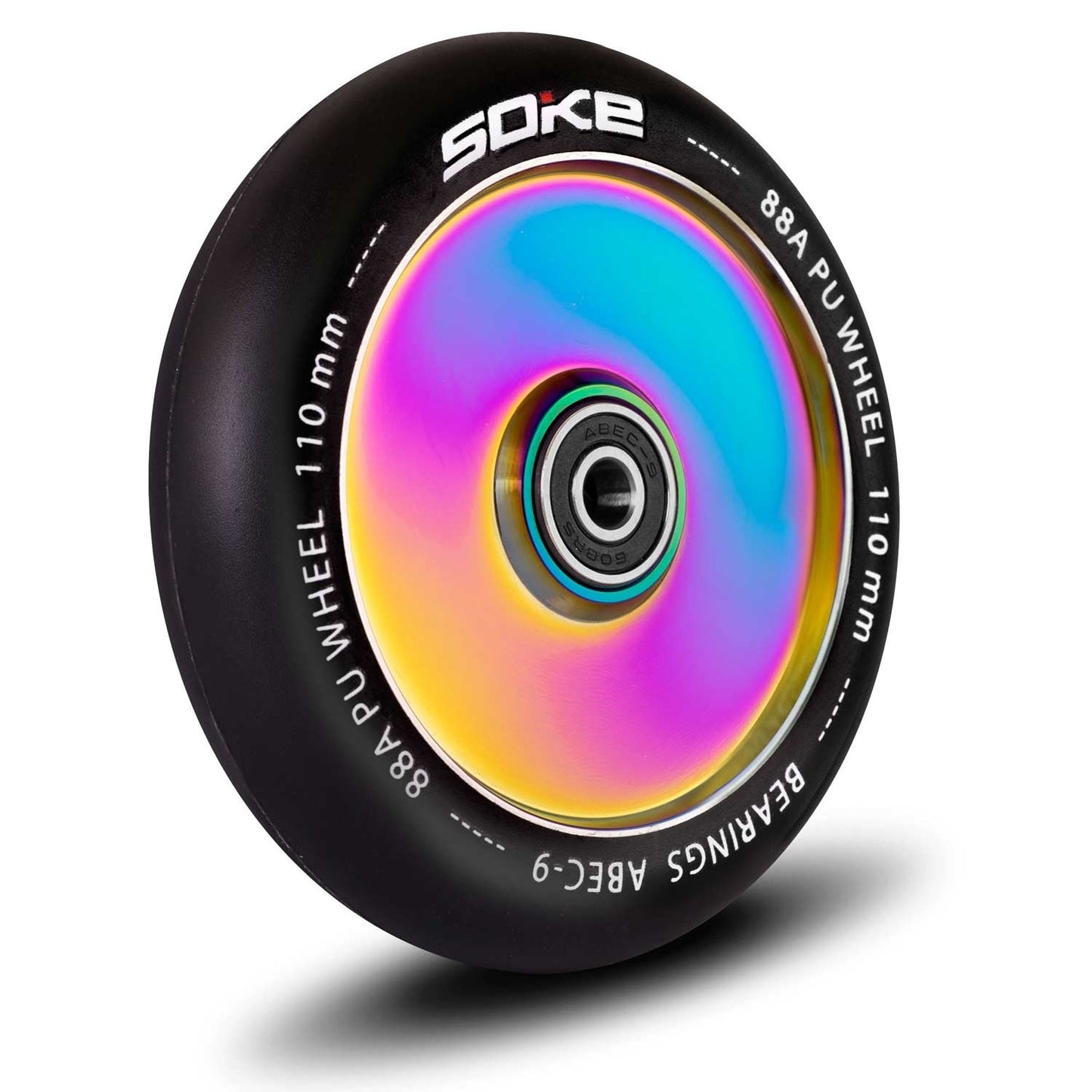 Rainbow colored 110 mm Full Scooter wheels, 2-pack