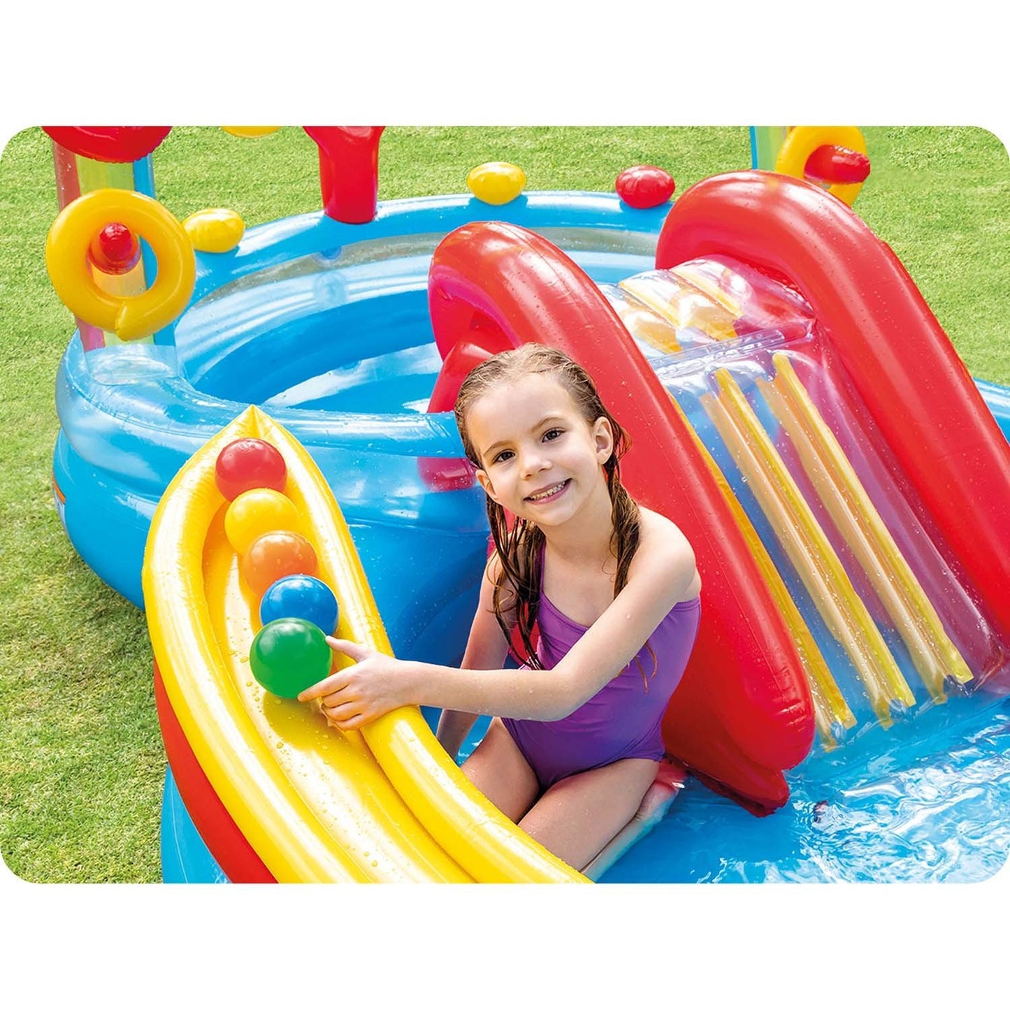 Rainbow inflatable playground 297 x 193 x 135 cm INTEX 57453