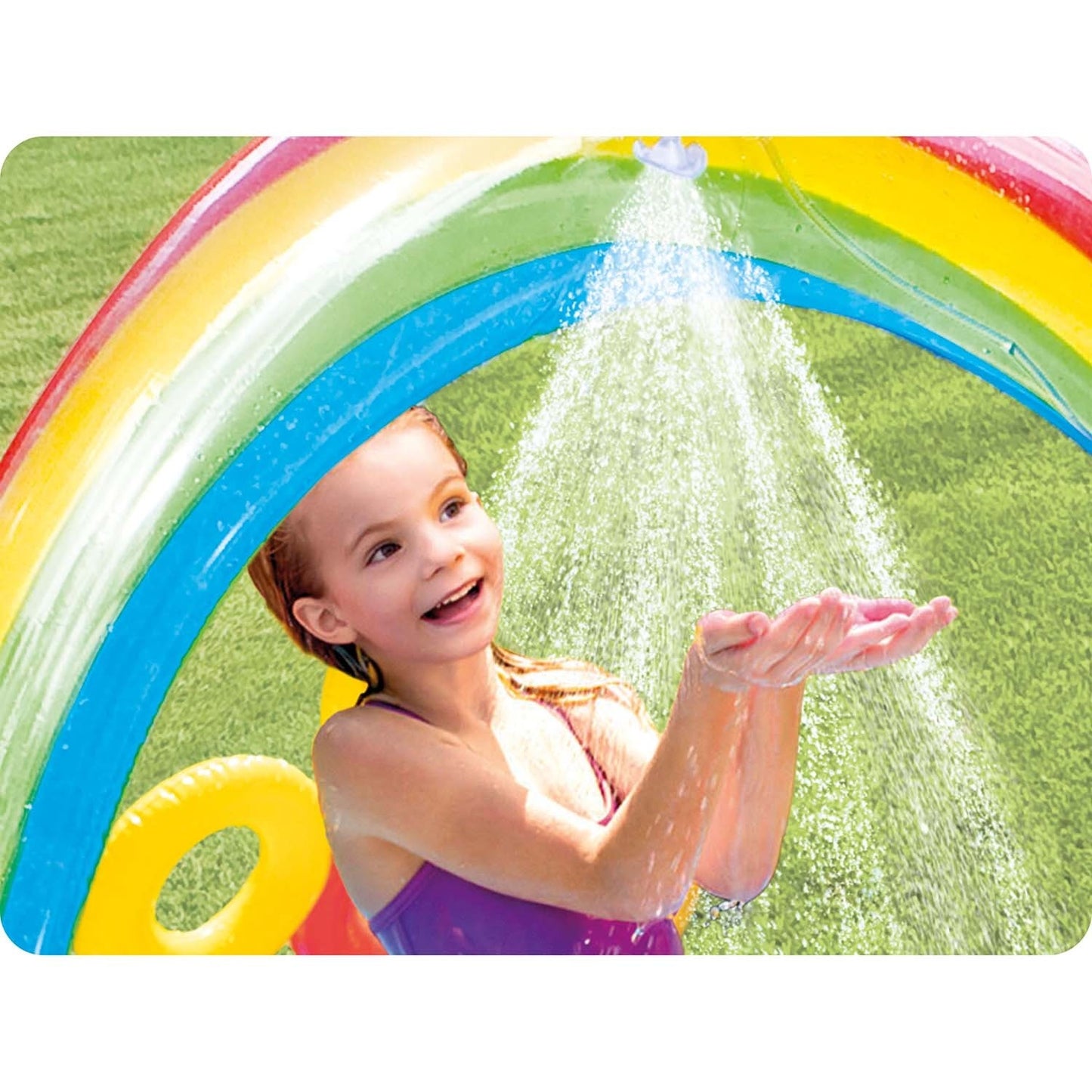 Rainbow inflatable playground 297 x 193 x 135 cm INTEX 57453