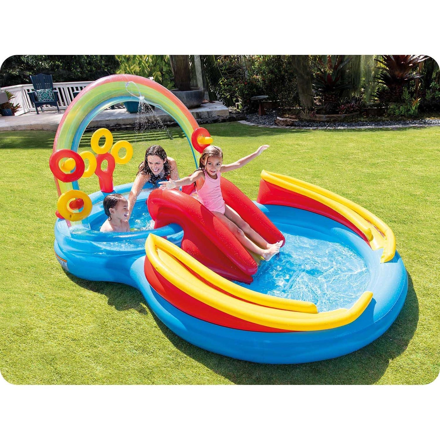 Rainbow inflatable playground 297 x 193 x 135 cm INTEX 57453