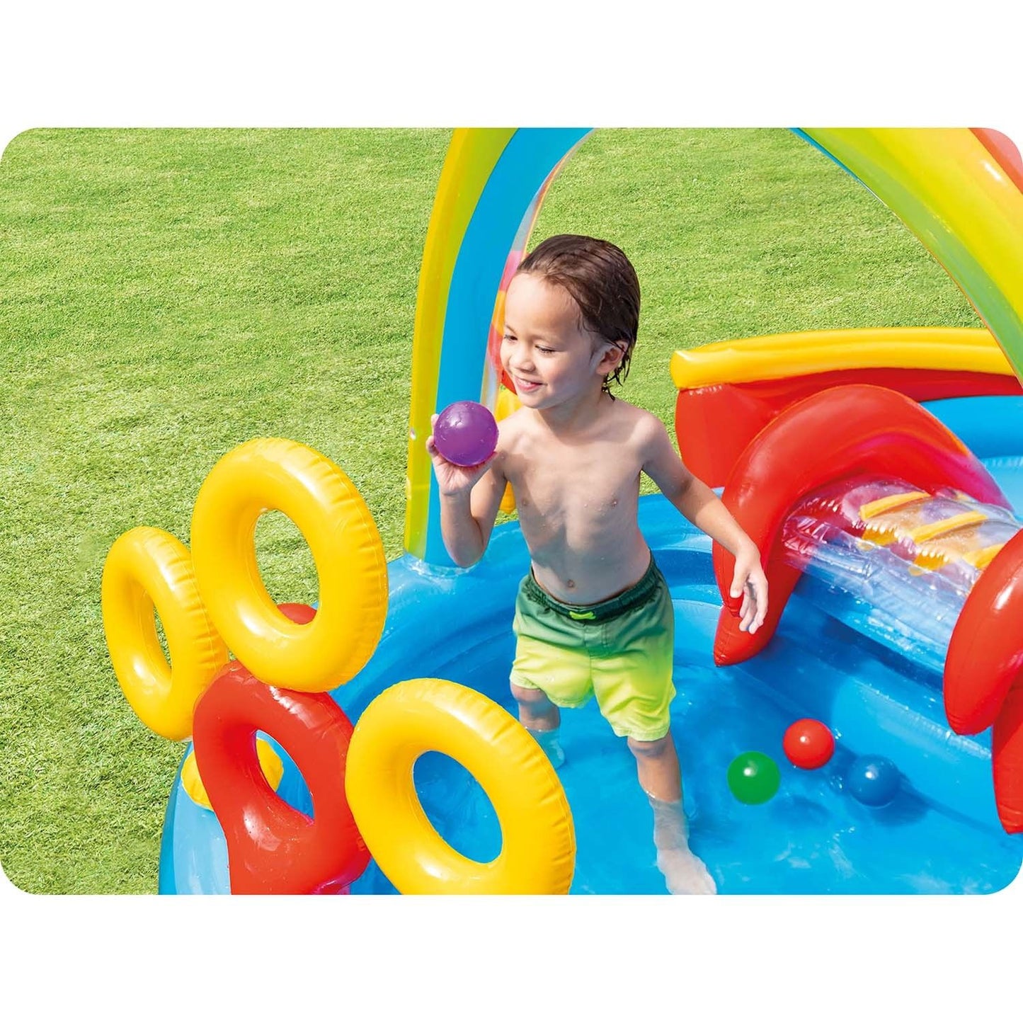 Rainbow inflatable playground 297 x 193 x 135 cm INTEX 57453