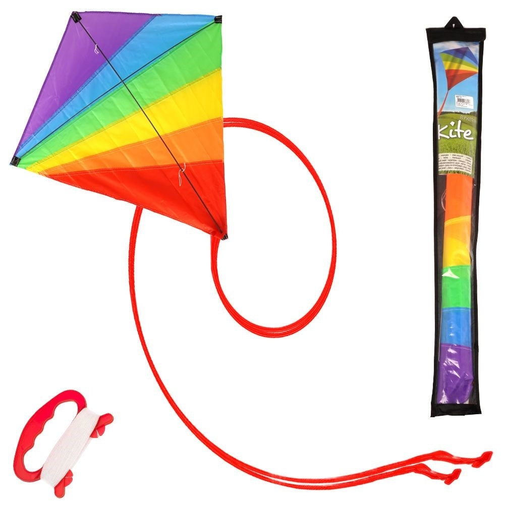 Rainbow kite with 36m line - Colorful and impressive