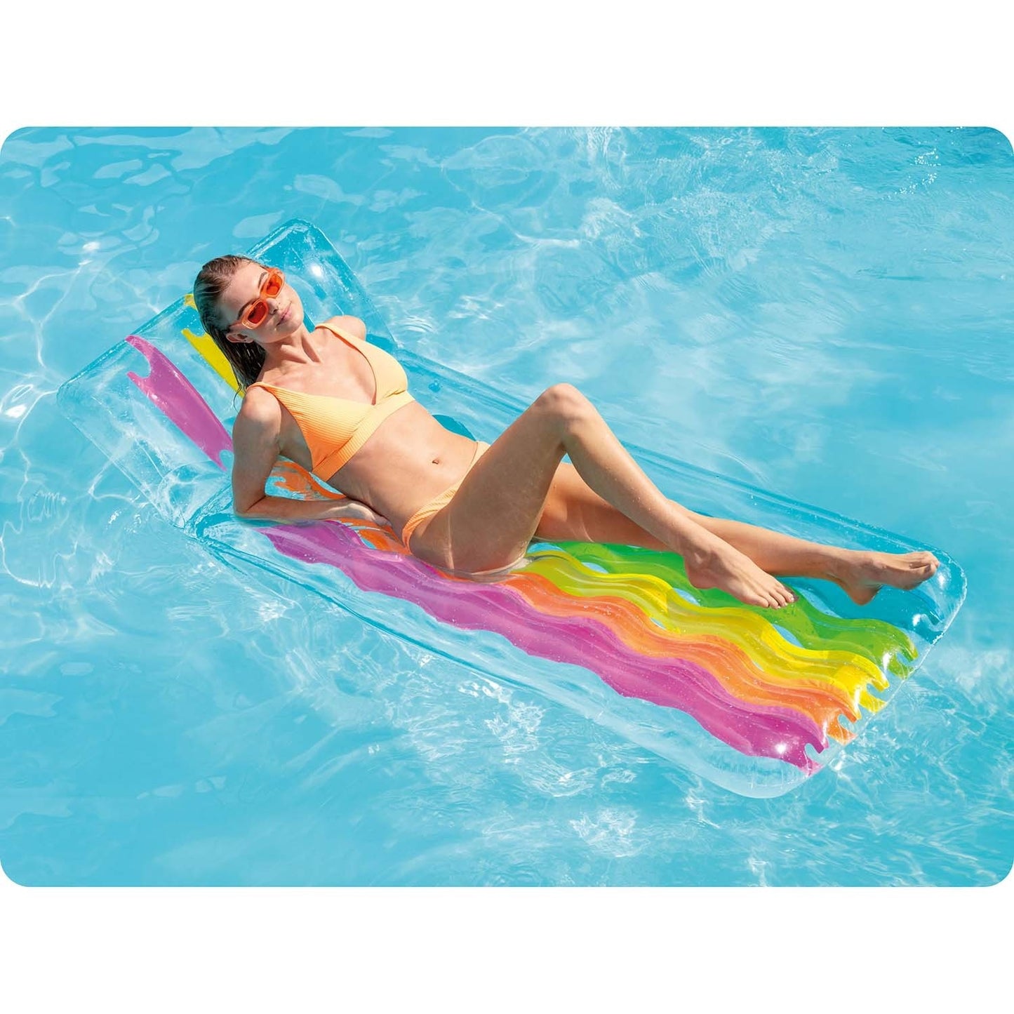 Rainbow swimming mattress 203 x 84 cm INTEX 58724