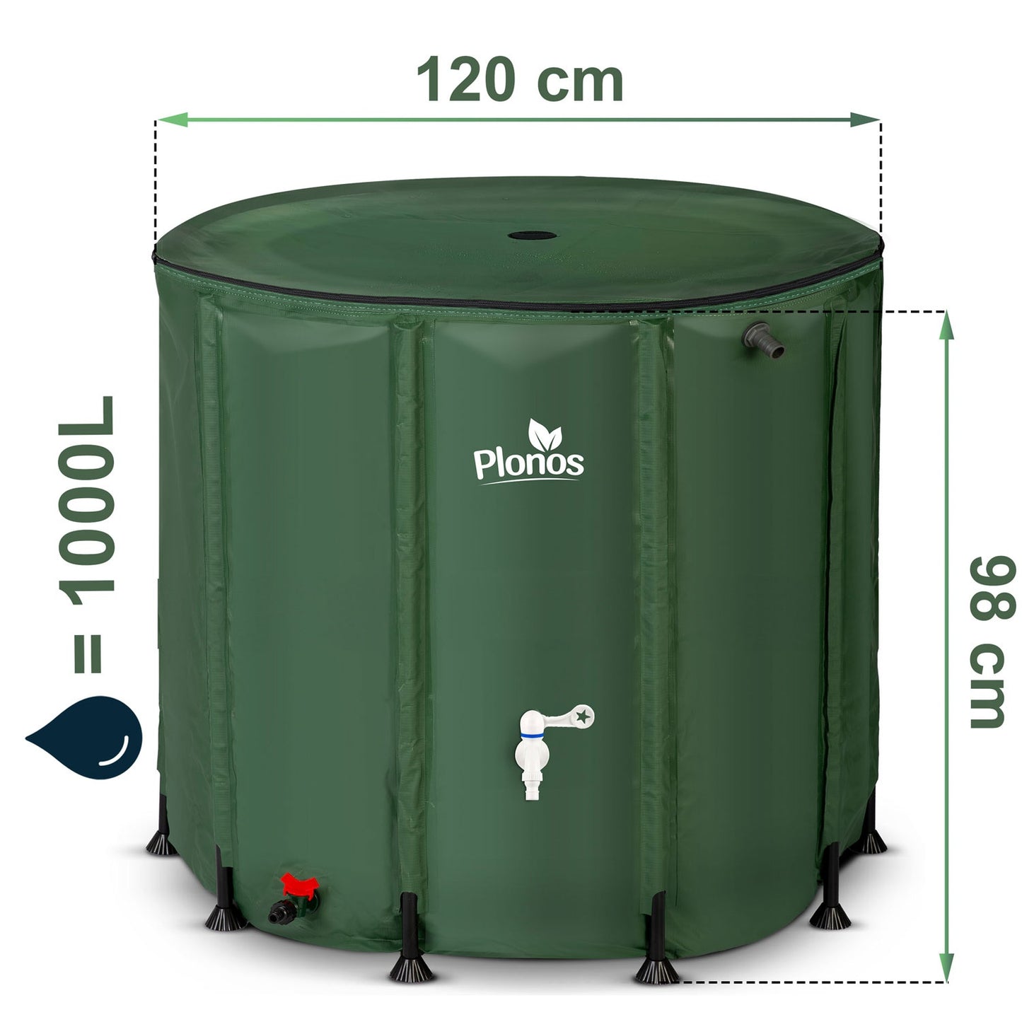 Rainwater tank 1000 l Plonos PL-523