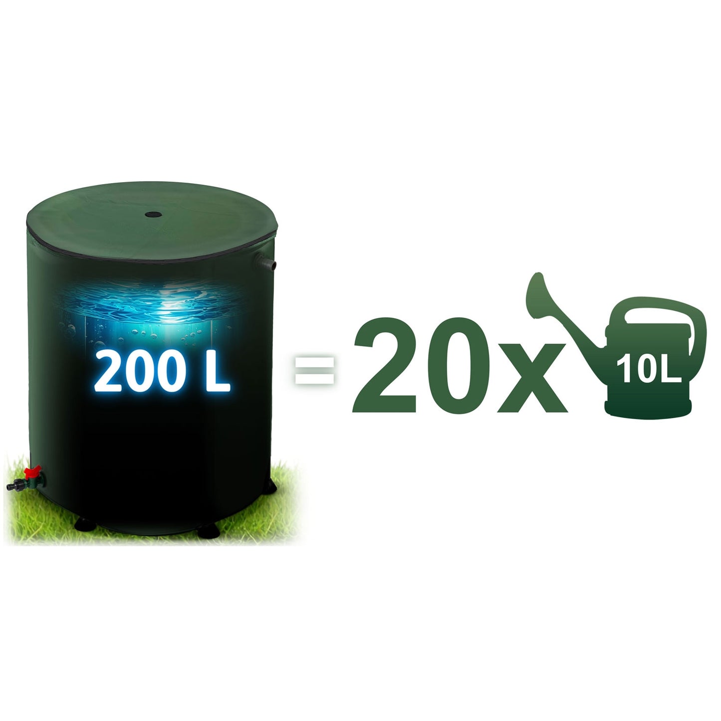 Rainwater tank 200 l Plonos PL-520