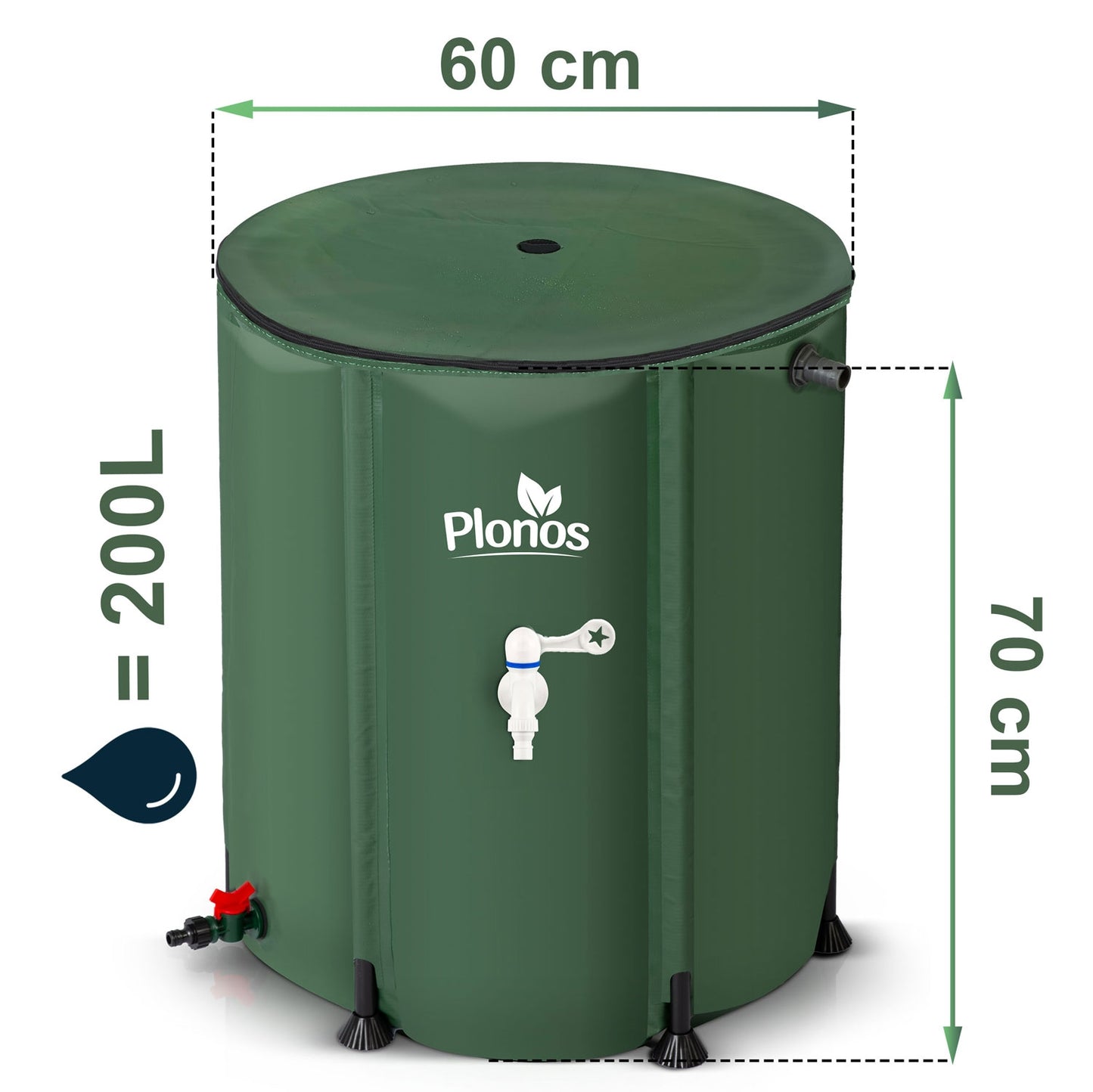 Rainwater tank 200 l Plonos PL-520