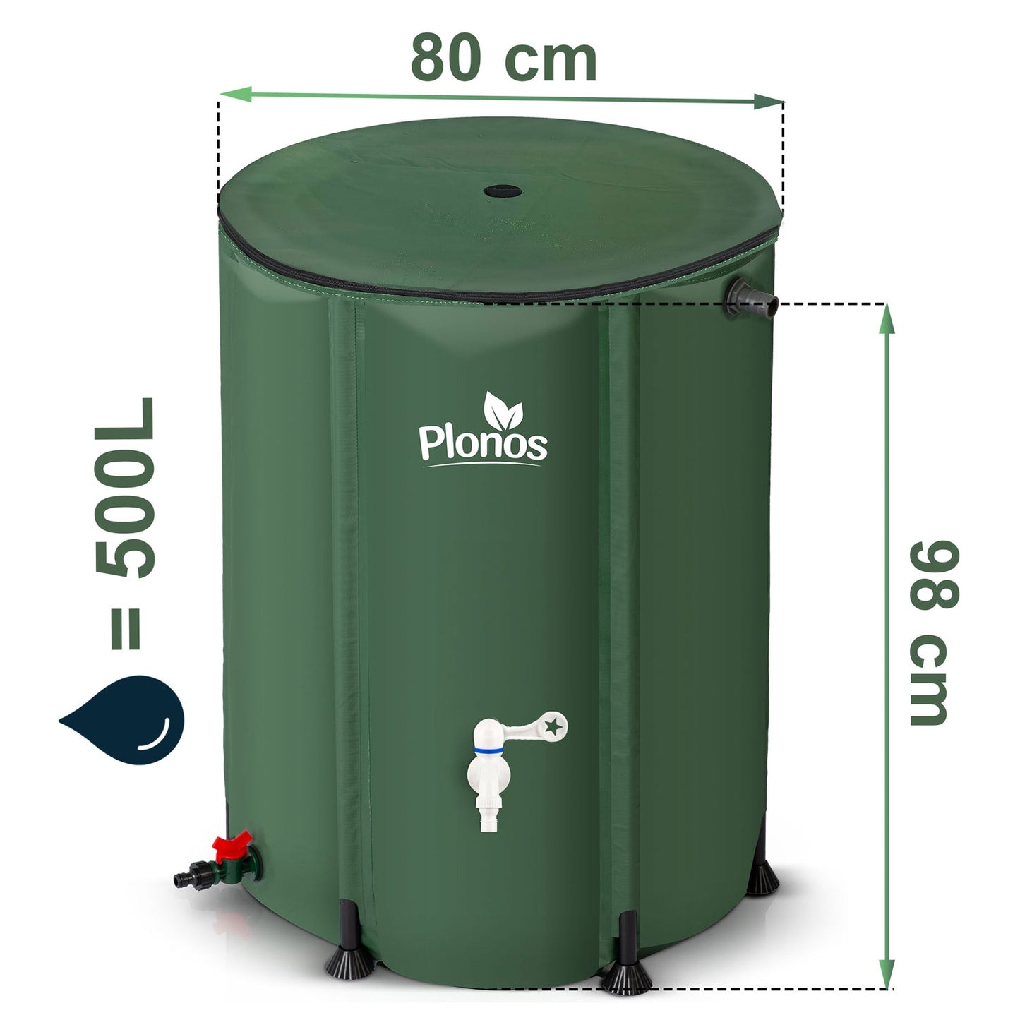Rainwater tank 500 l Plonos PL-521