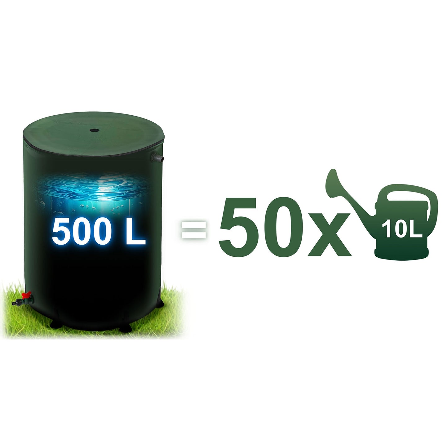 Rainwater tank 500 l Plonos PL-521