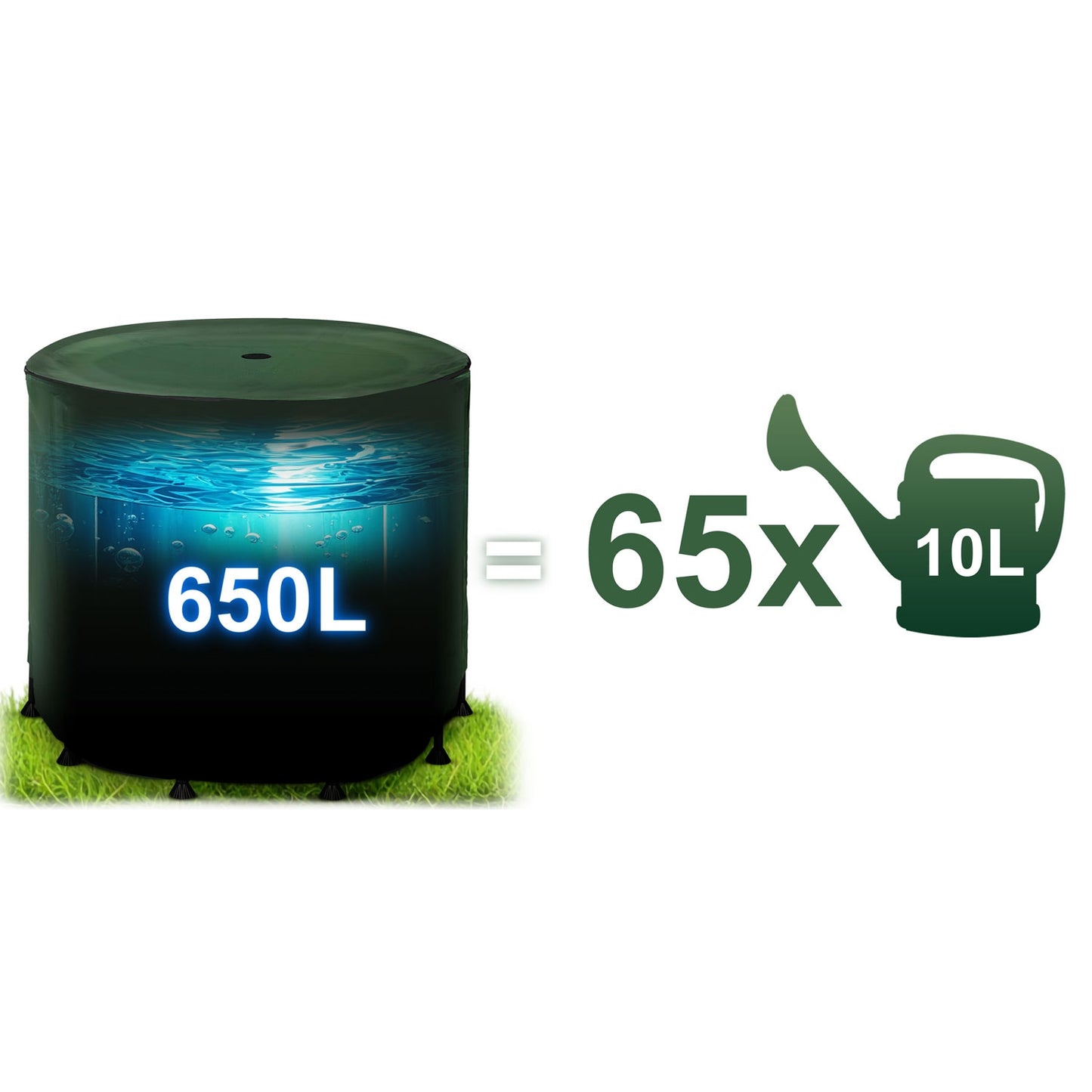 Rainwater tank 650 l Plonos PL-522