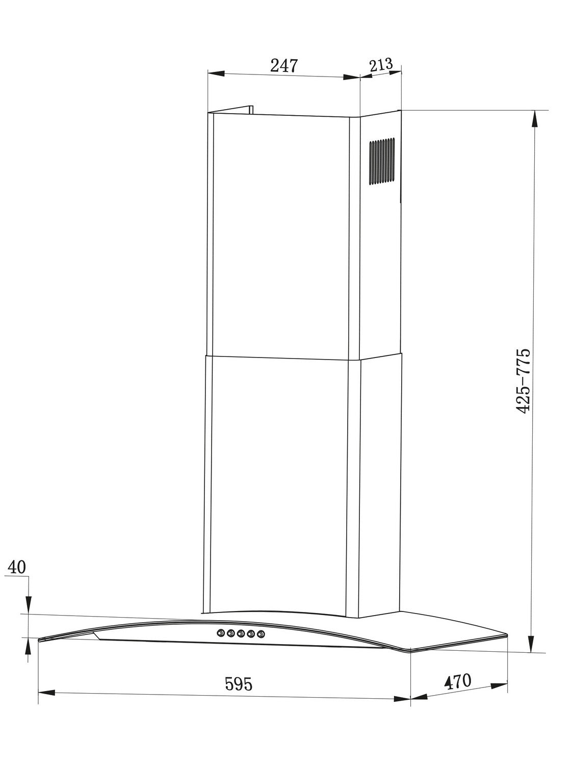 Range hood 60 cm Berdsen BT-202