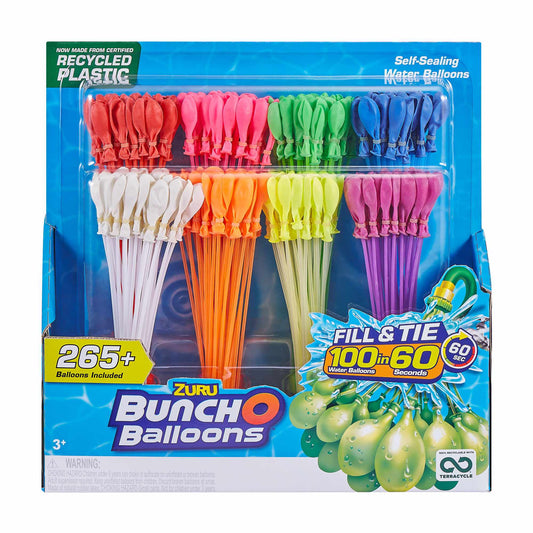 Rapid Fill Water Balloons, 8 Bunches, 100 Balloons